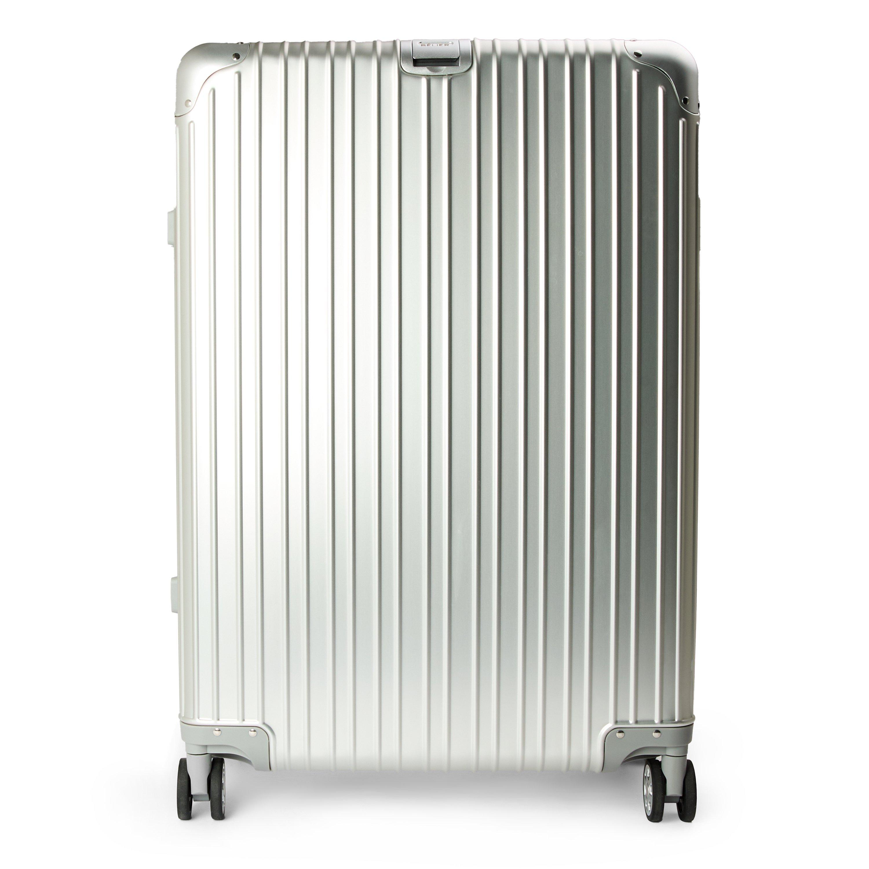 Silver - BELIER - Men's Large Hard Suitcase - 1