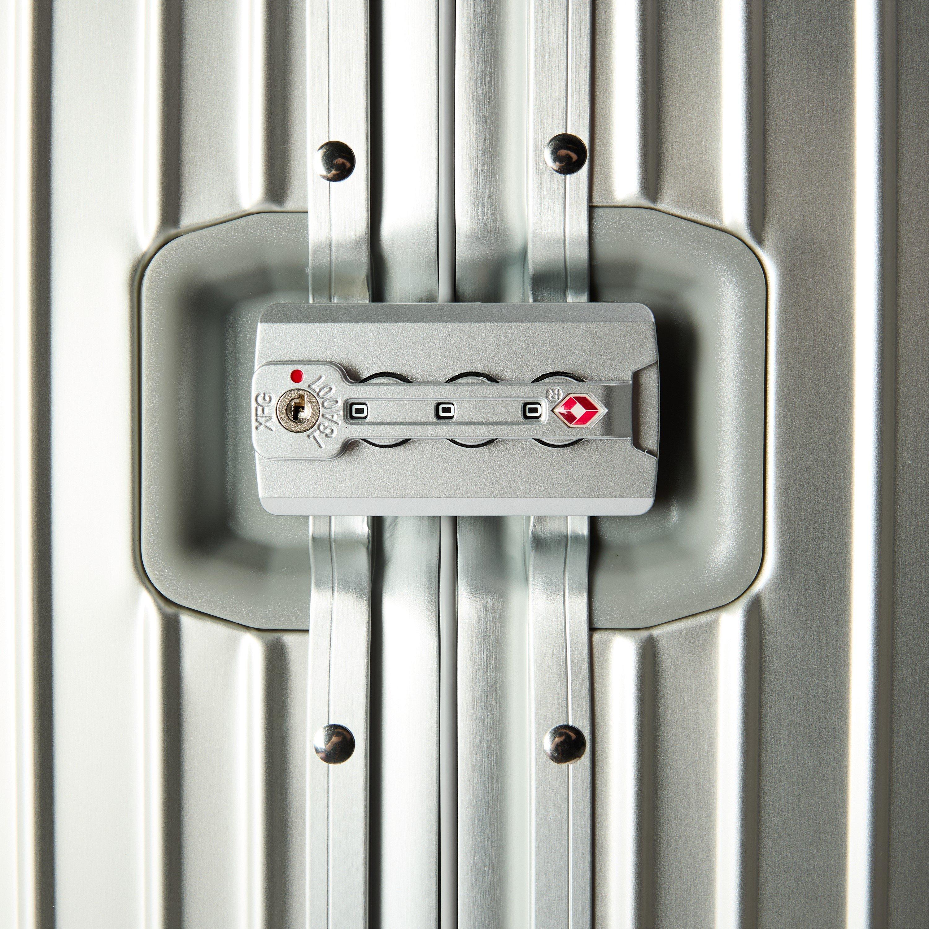 Silver - BELIER - Men's Large Hard Suitcase - 4