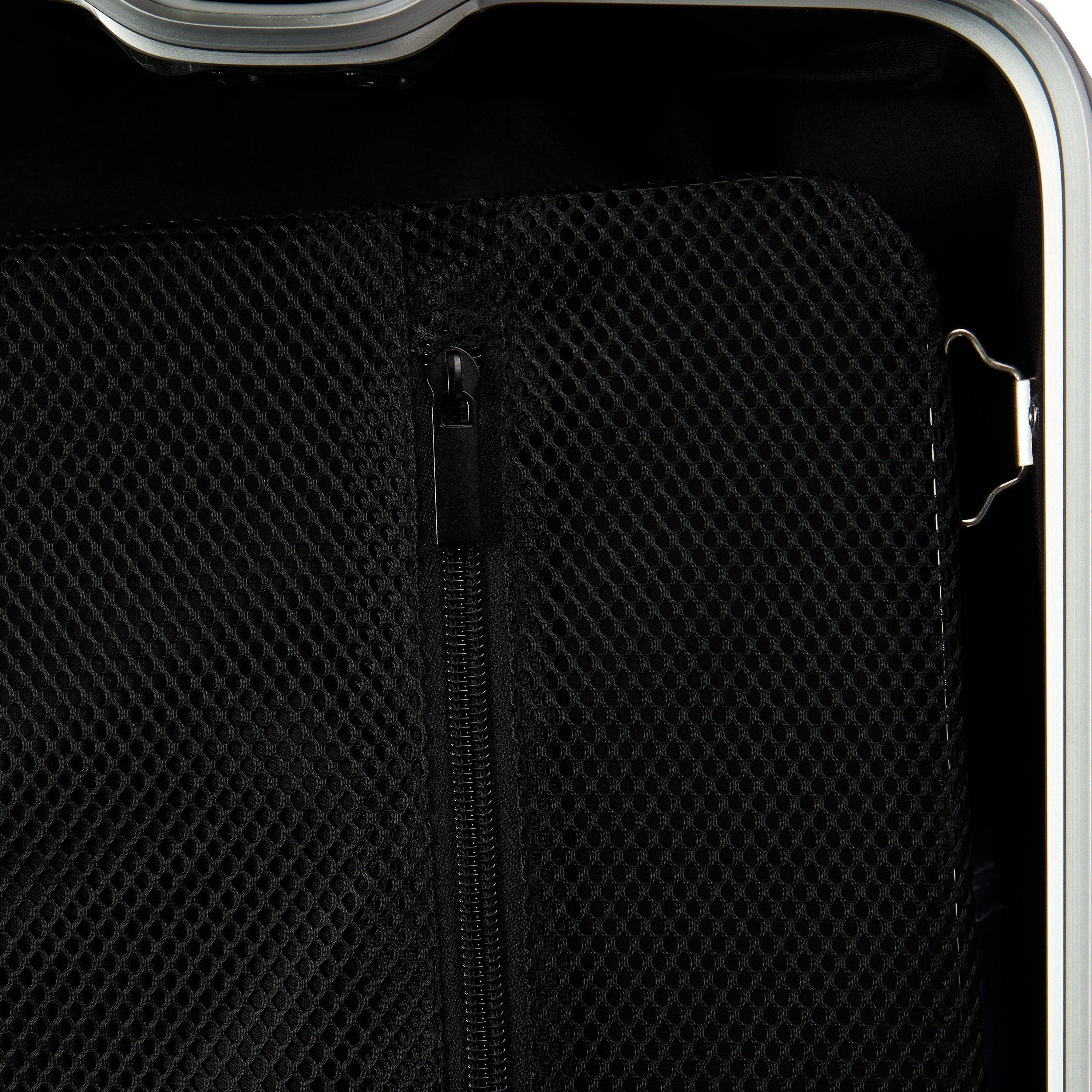 Silver - BELIER - Men's Large Hard Suitcase - 5