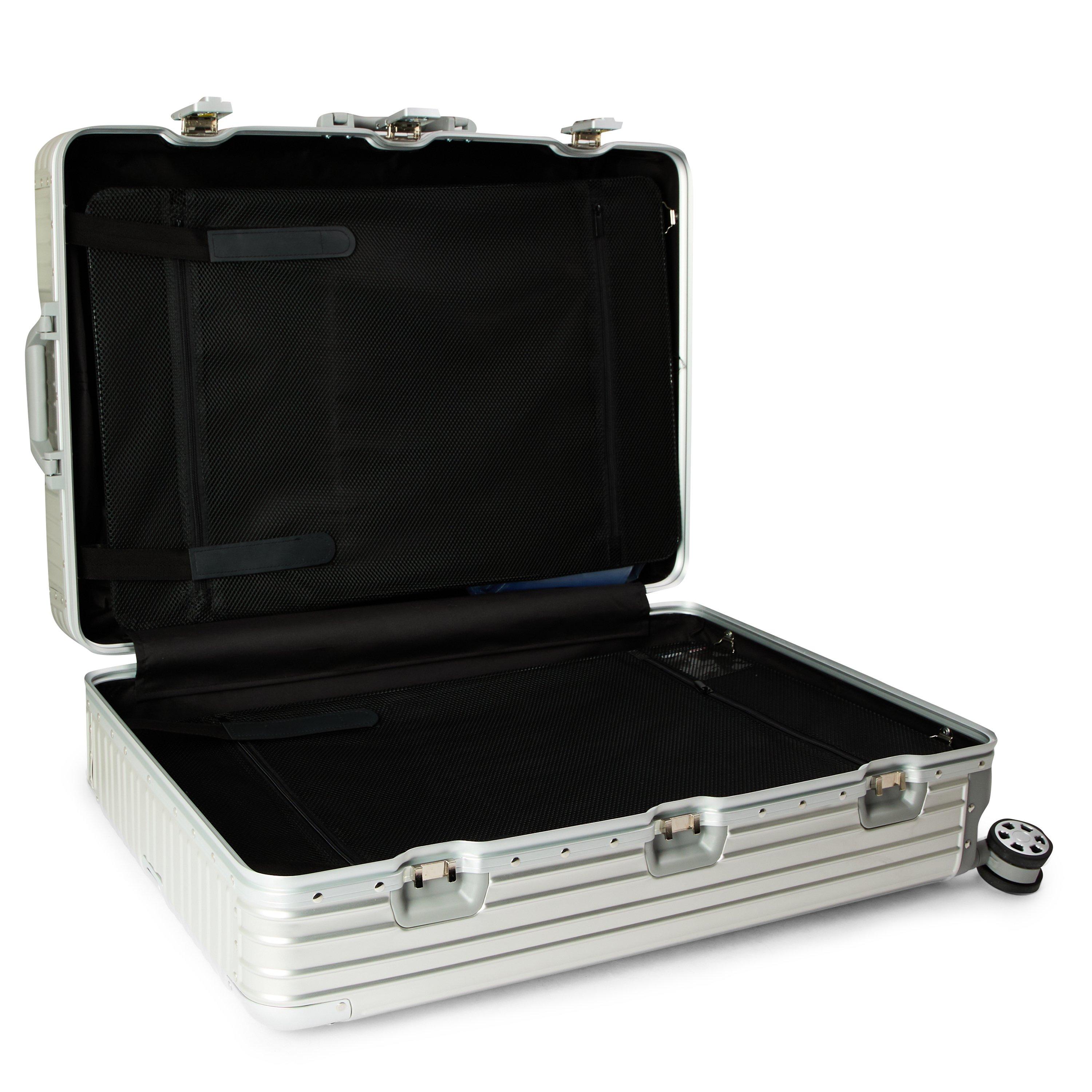 Silver - BELIER - Men's Large Hard Suitcase - 6