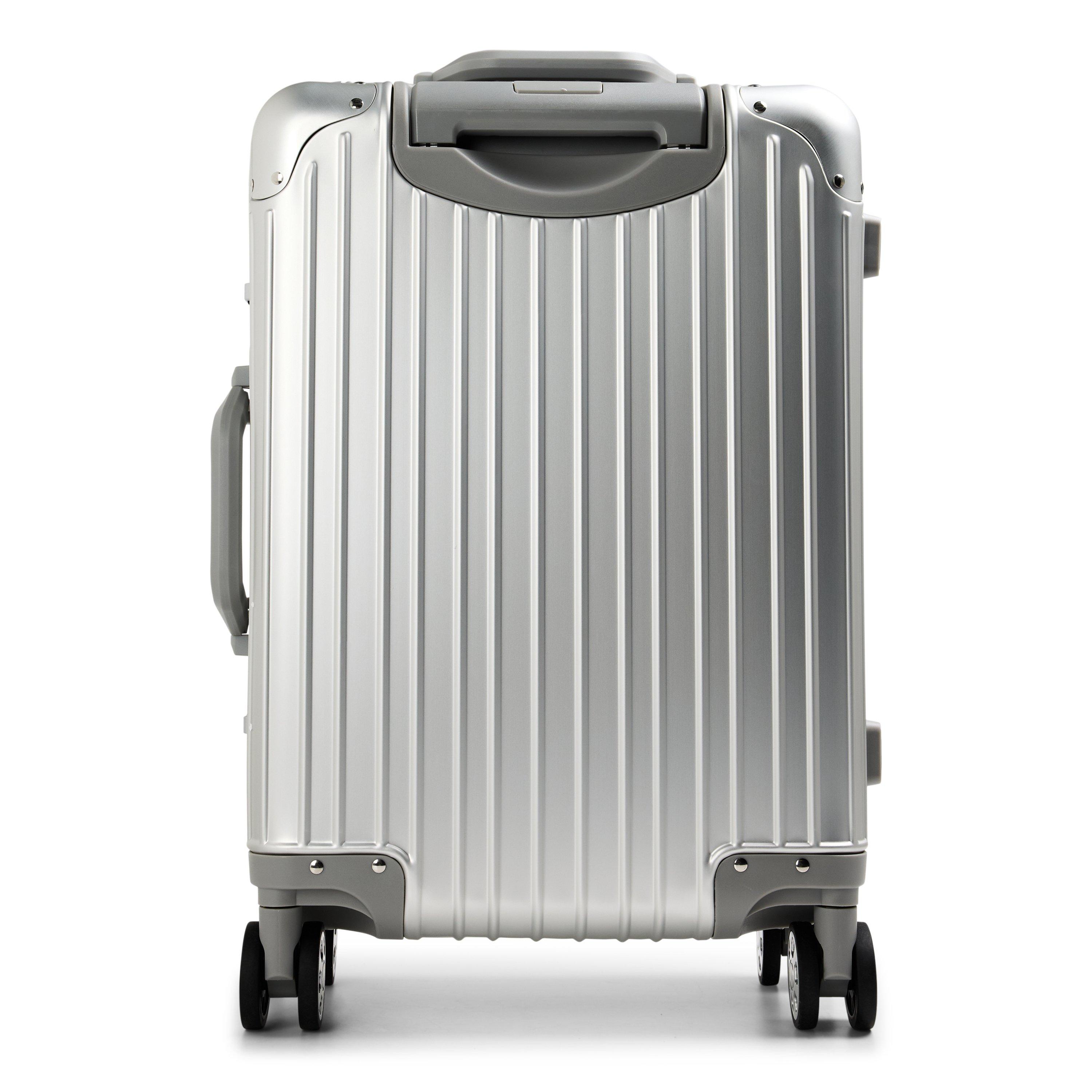 Silver - BELIER - Men's Small Hard Suitcase - 3