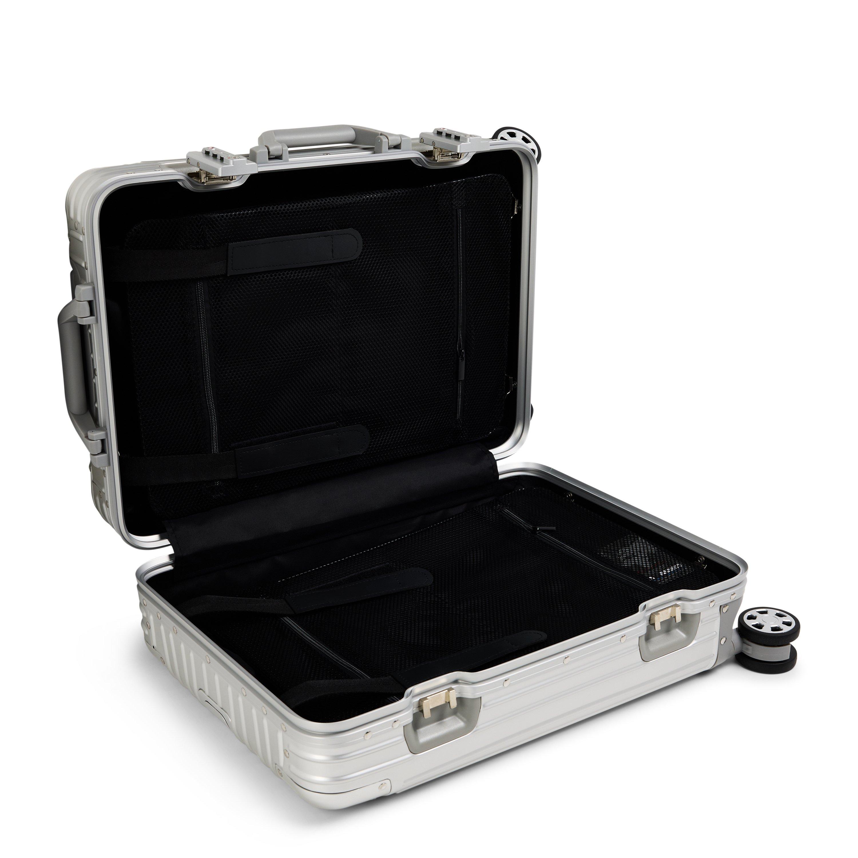 Silver - BELIER - Men's Small Hard Suitcase - 4