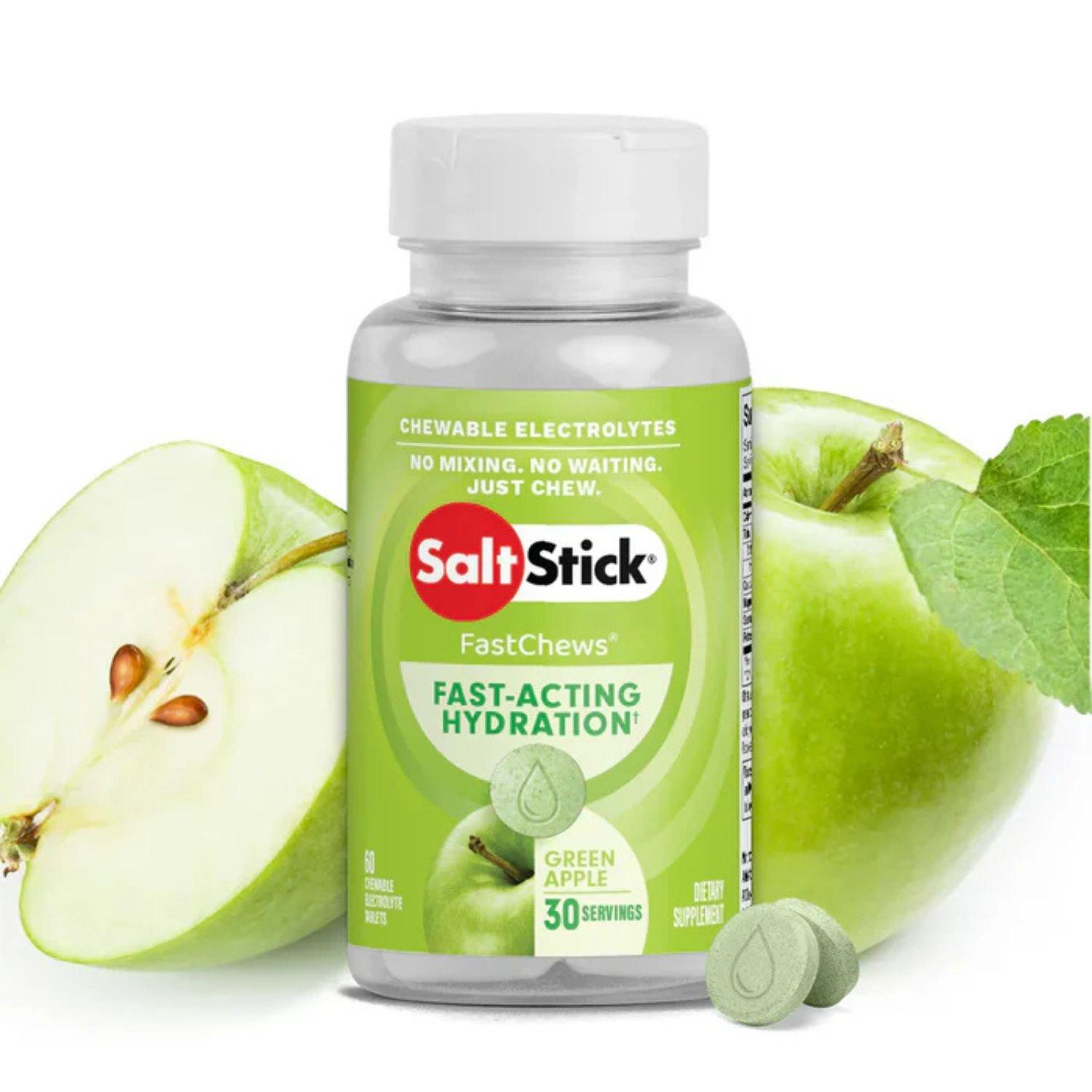 Salt Stick  60 Fast Chews Tub - Green Apple - 60 Chews