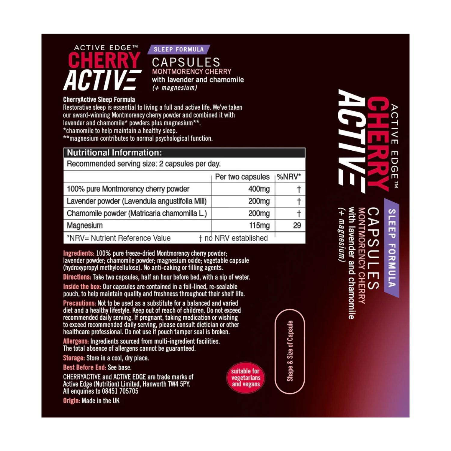 Cherry Active | Cherry Active Sleep Formula Capsules: 30 Capsules ...