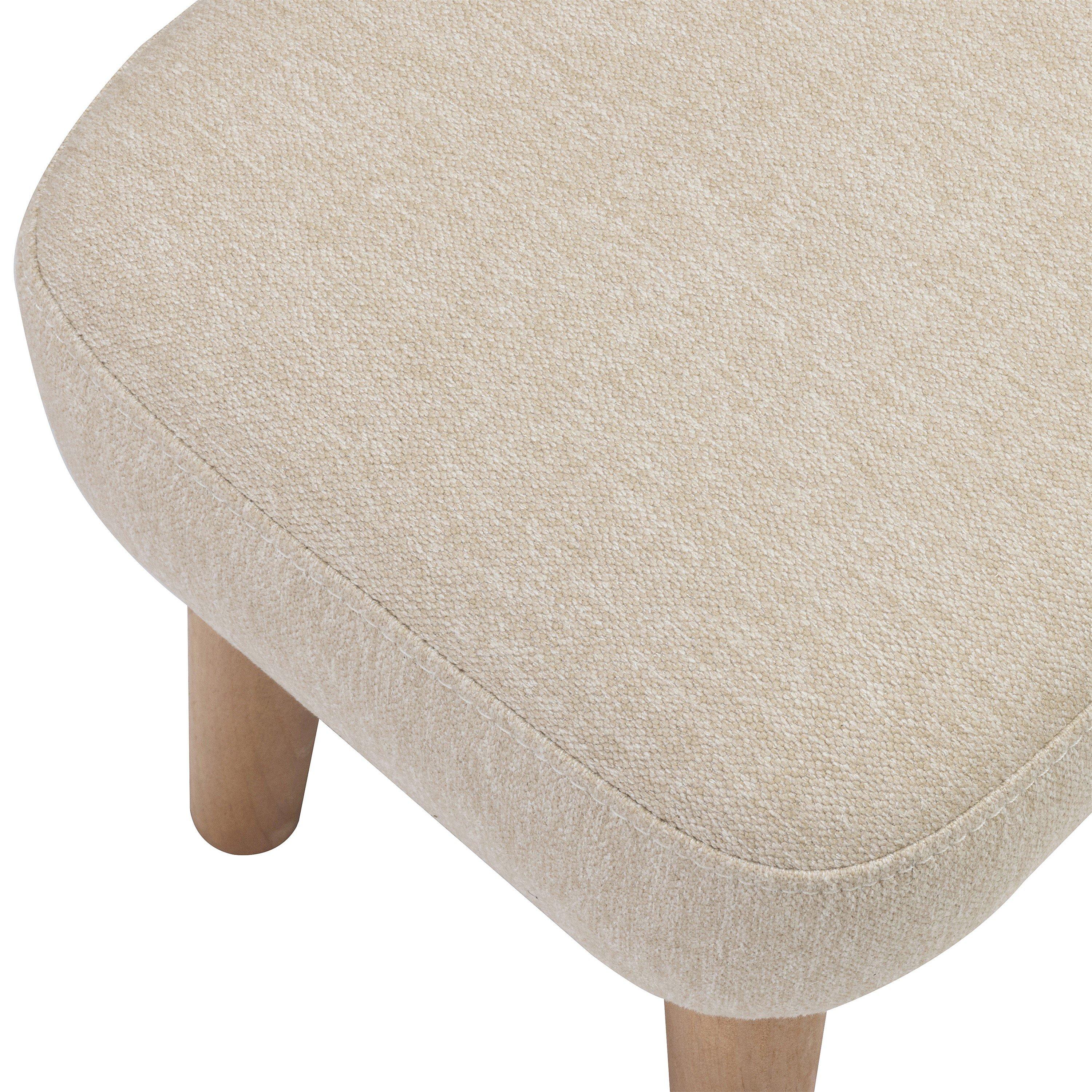 Oatmeal - Babymore - Callie Nursing Chair with Stool - Oatmeal - 6
