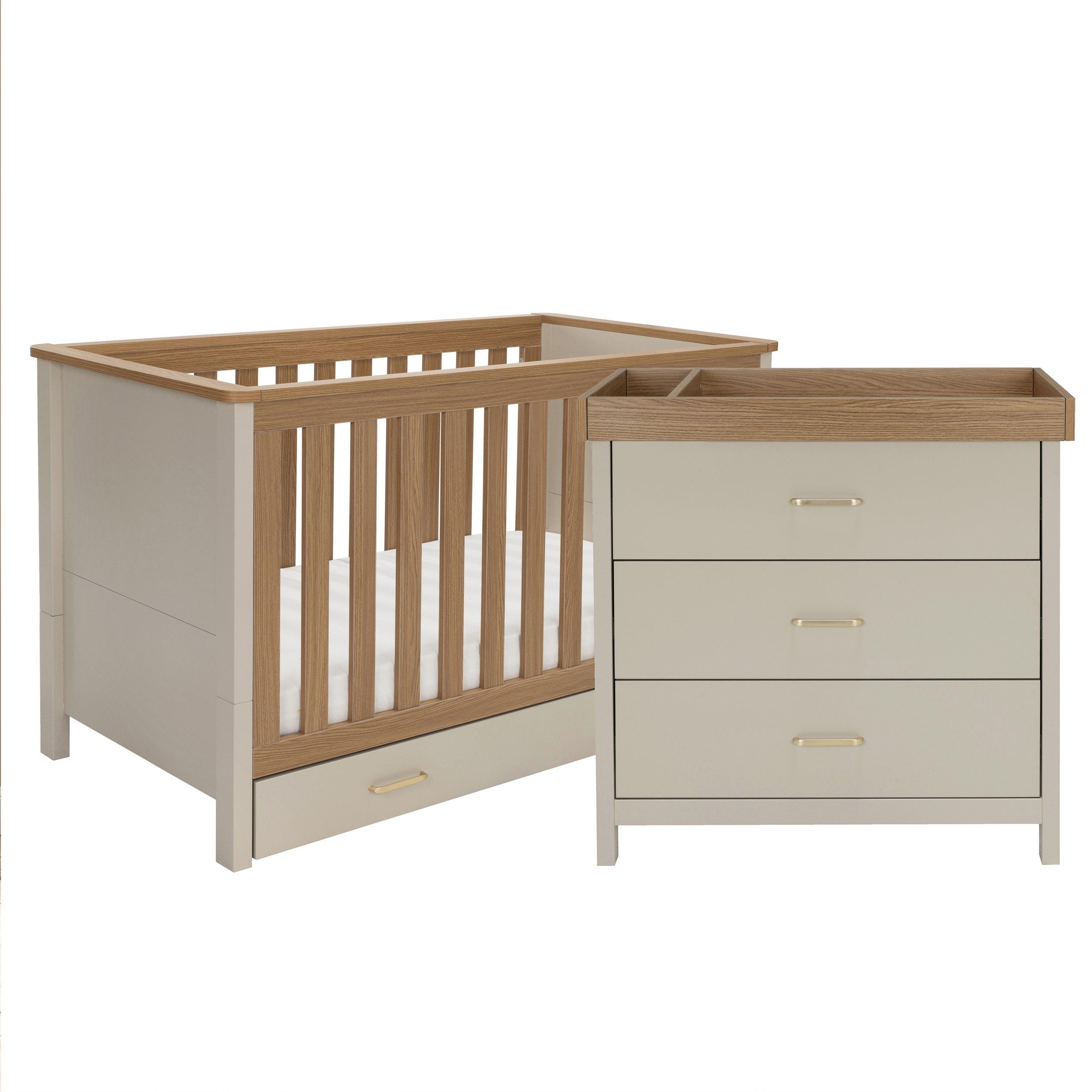 Babymore Newborn Mira 2 Piece Nursery Room Set - Cashmere - Cashmere Warm O