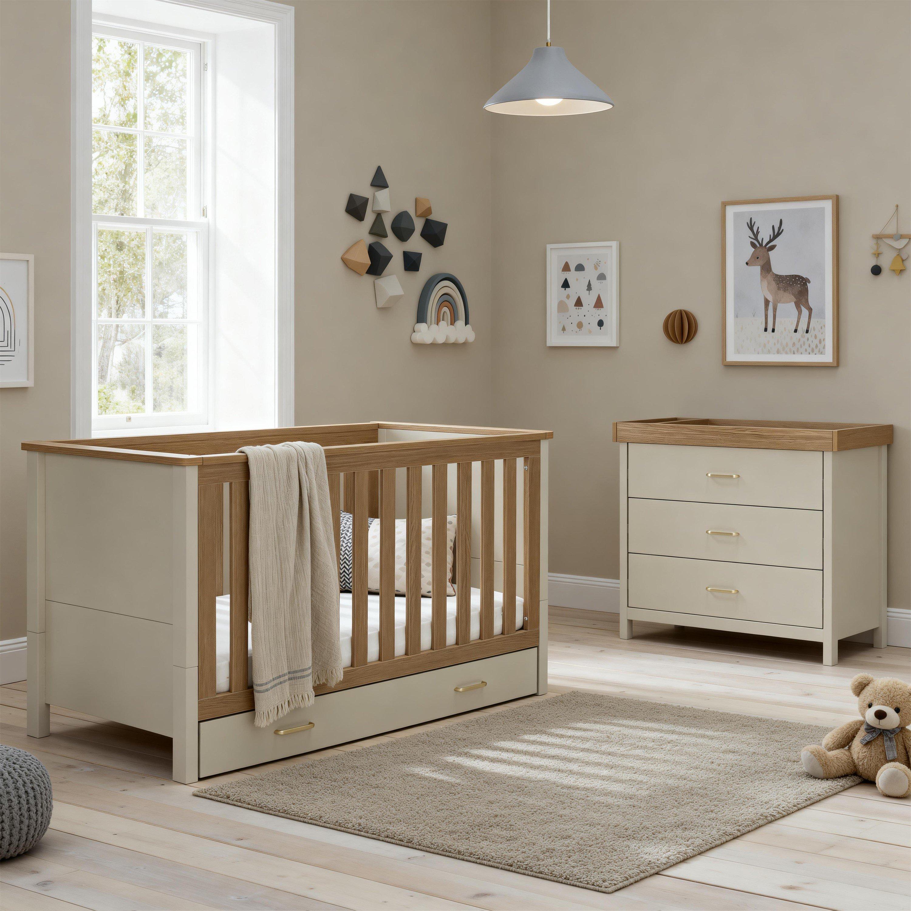 Cashmere Warm O - Babymore - Babymore Mira 2 Piece Nursery Room Set - Cashmere - 2