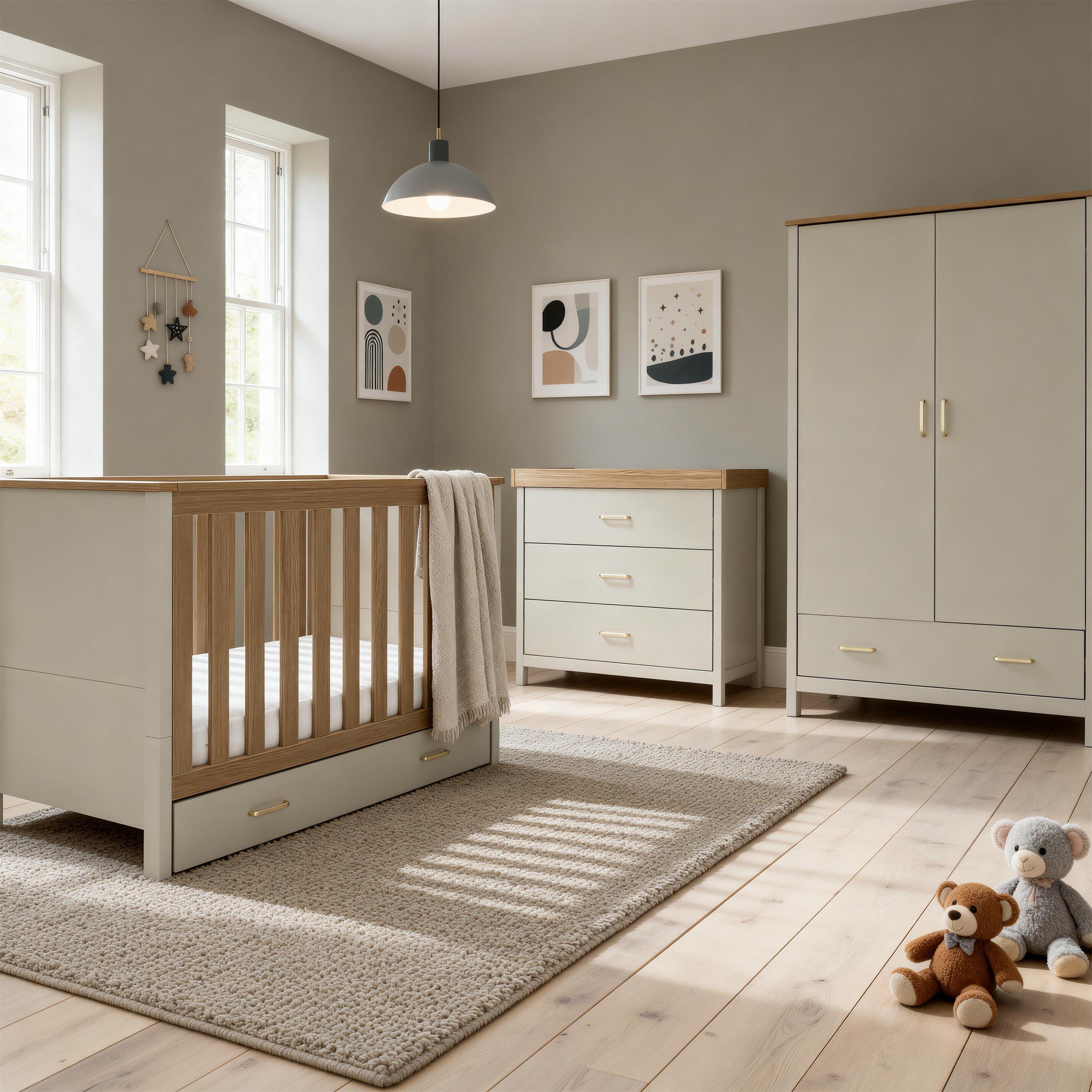 Cashmere Warm O - Babymore - Babymore Mira 3 Piece Nursery Room Set - Cashmere - 2