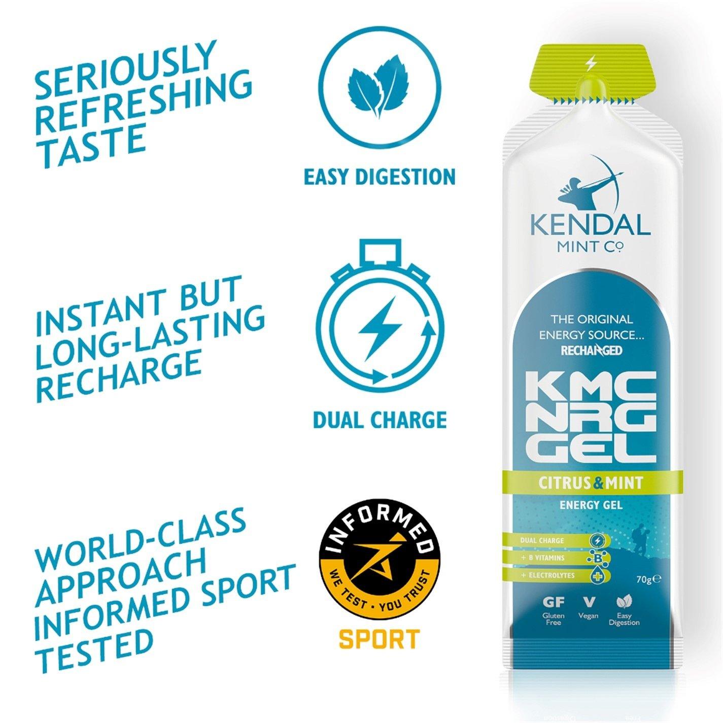 Citrus Mint - Kendal Mint Co - Kendal Mint Co Energy Gel 12 X 70g - 3