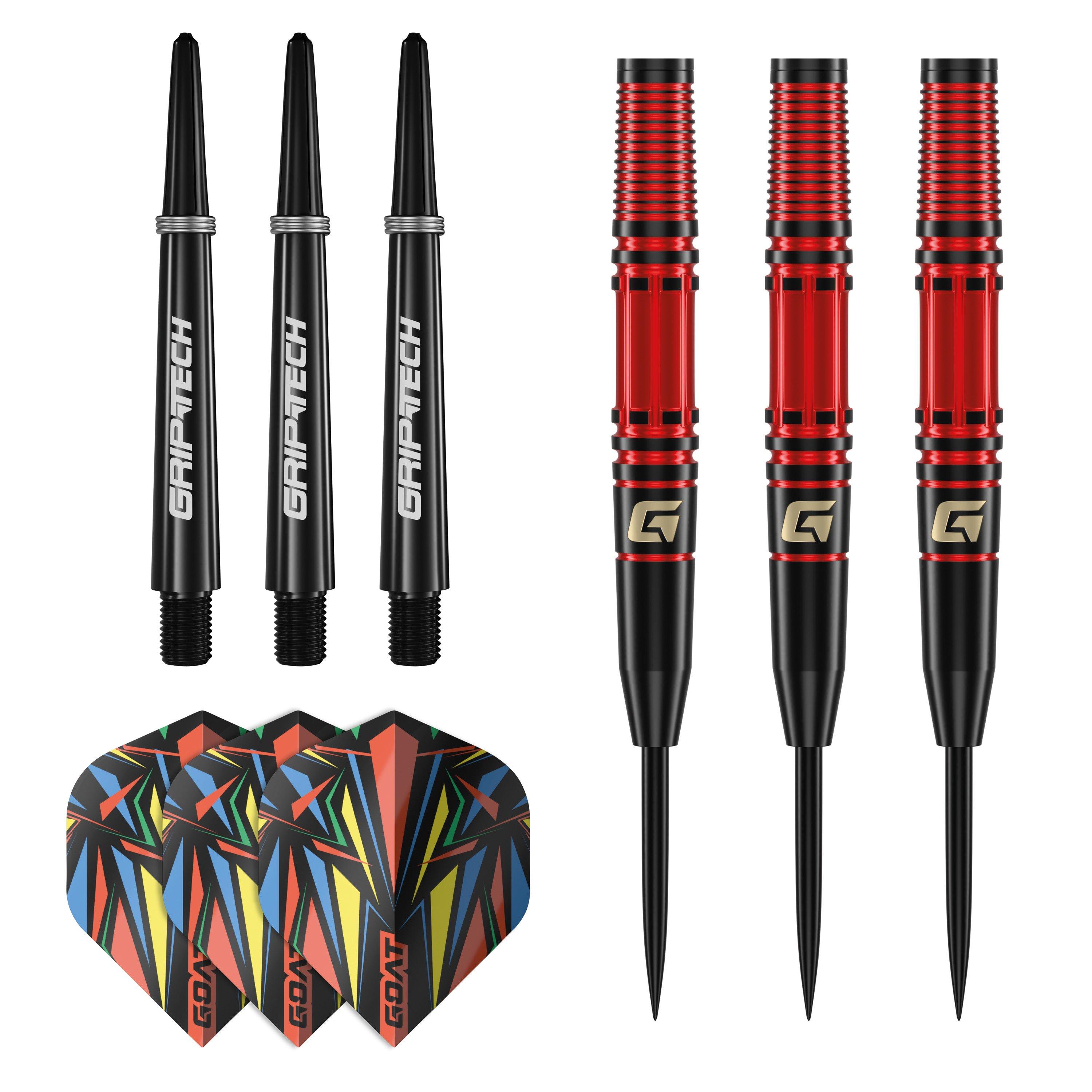 Red - GOAT - GOAT Athlete Steel Tip Darts – Brass Range - 3