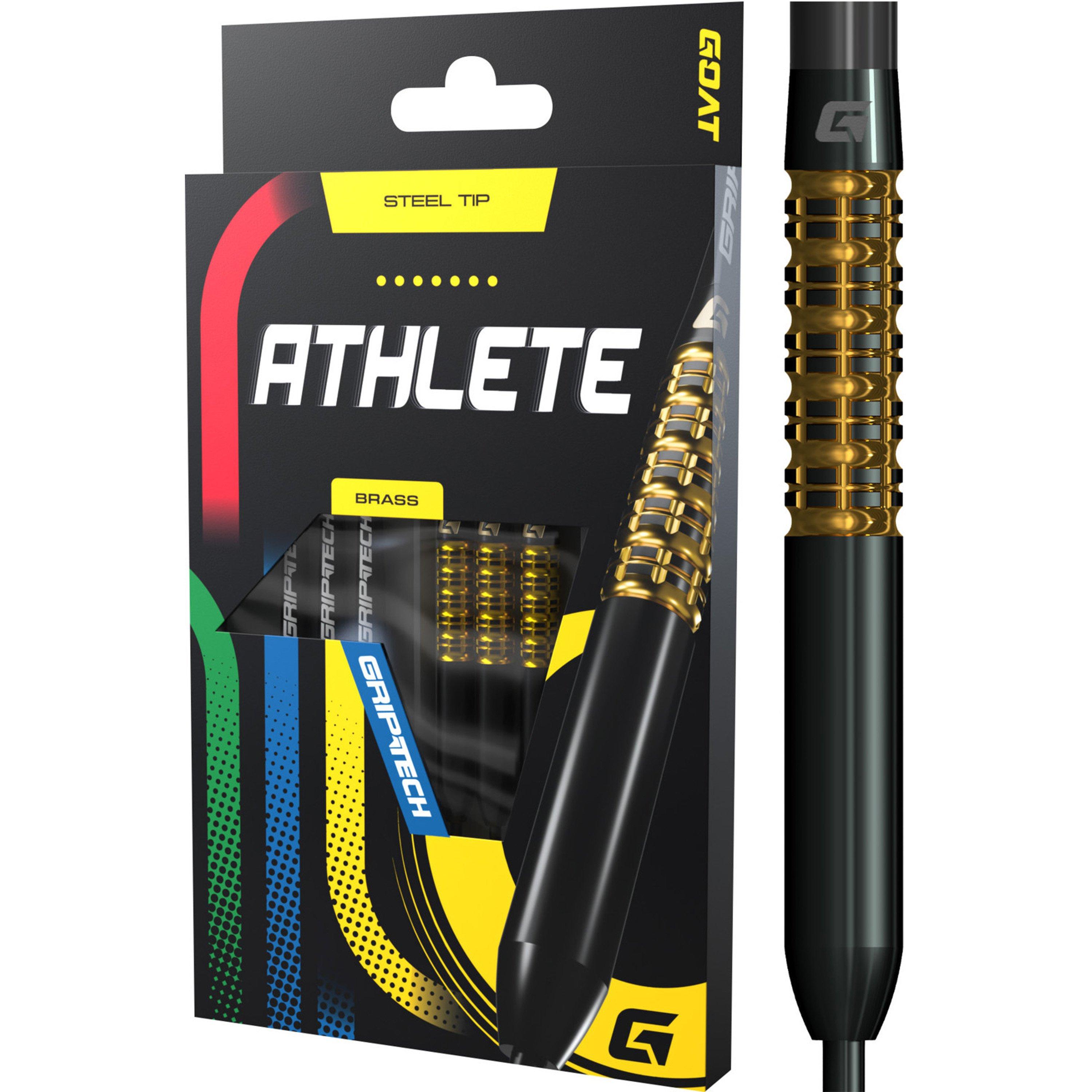 Goat  Yellow Athlete Steel Tip Darts – Brass Range - 12g