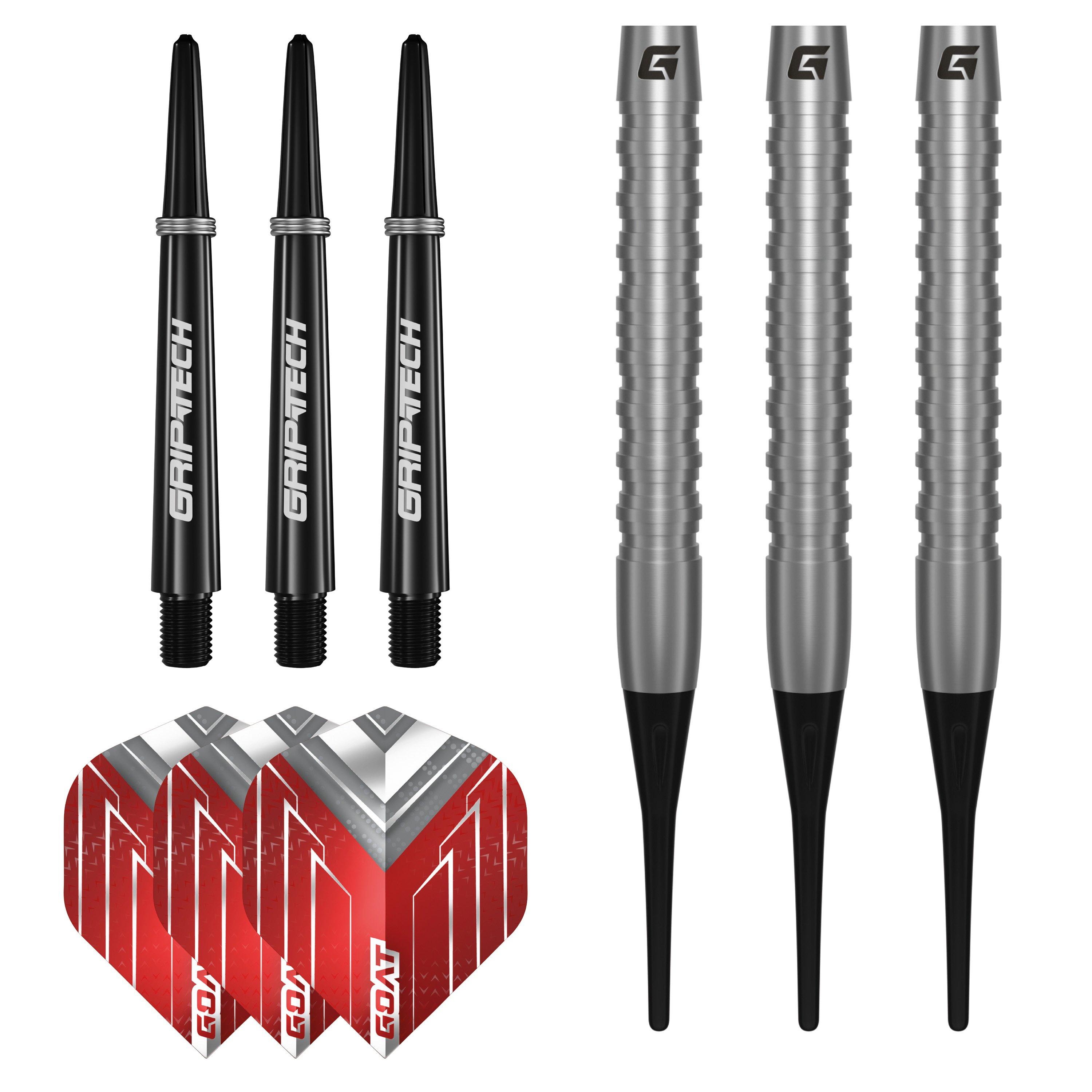 Silver - GOAT - GOAT Podium Silver 80% Tungsten - Soft Tip Darts - 3