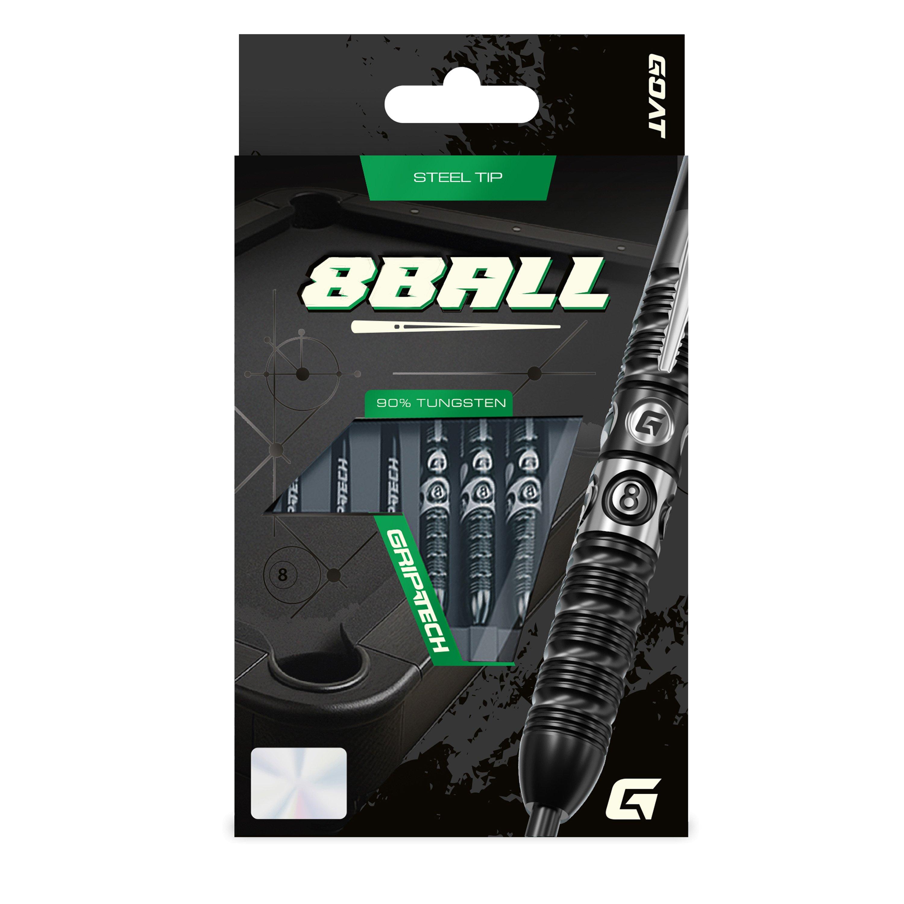 8ball - GOAT - GOAT 8Ball Darts - Steel Tip - 90% Tungsten Darts - 2