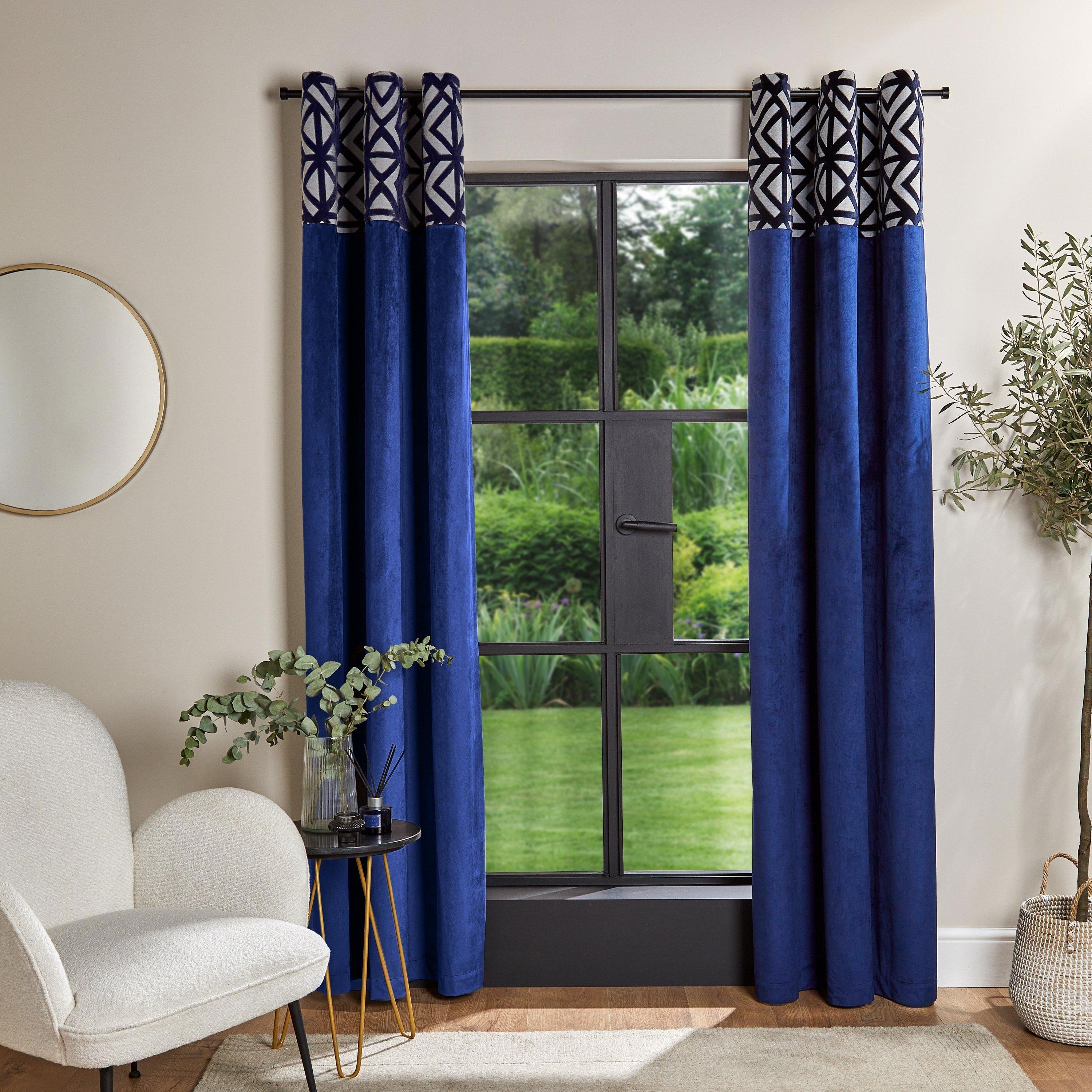 Homelife Velvet Top Panel Curtains