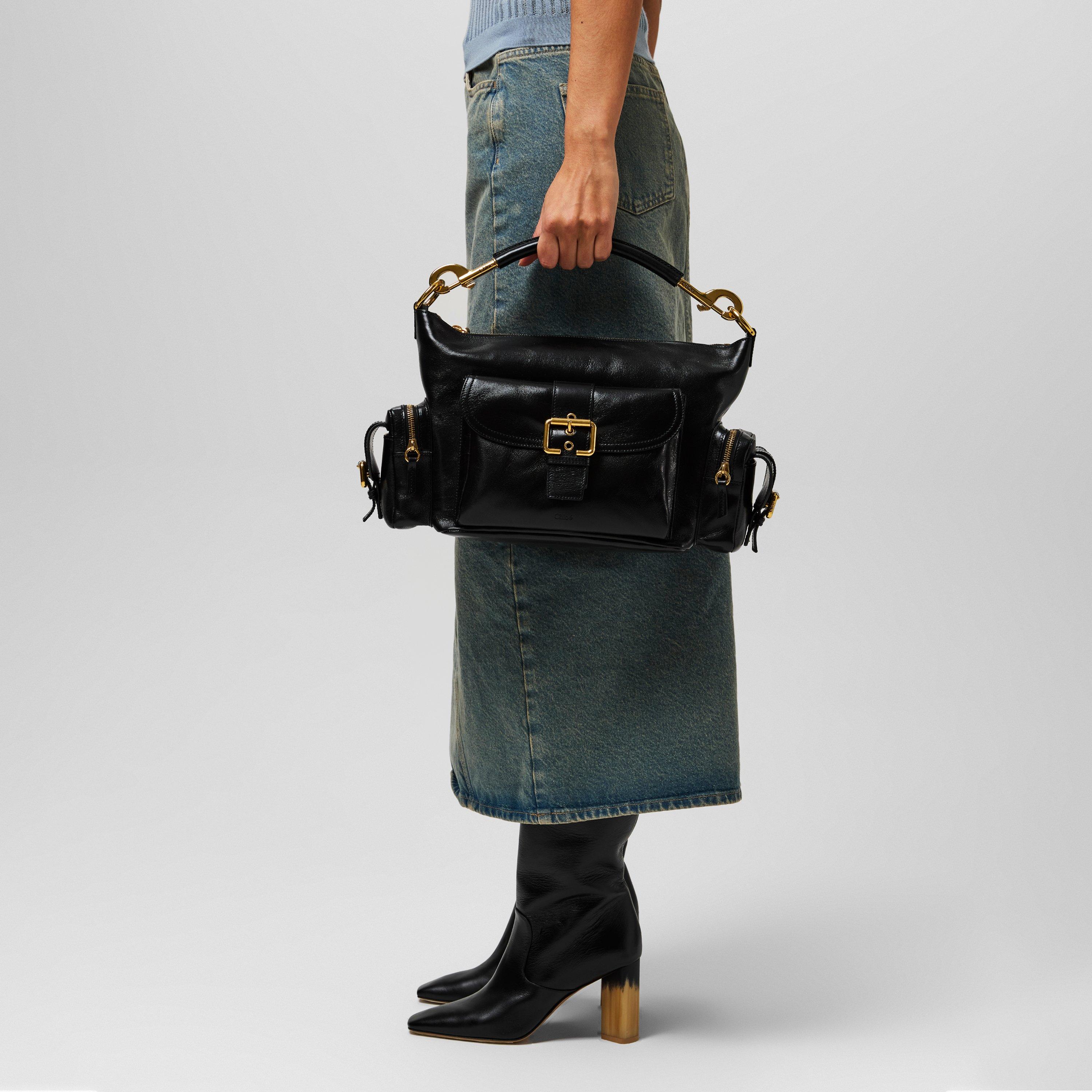 Black - Chloe - Leather Camera Bag - 2