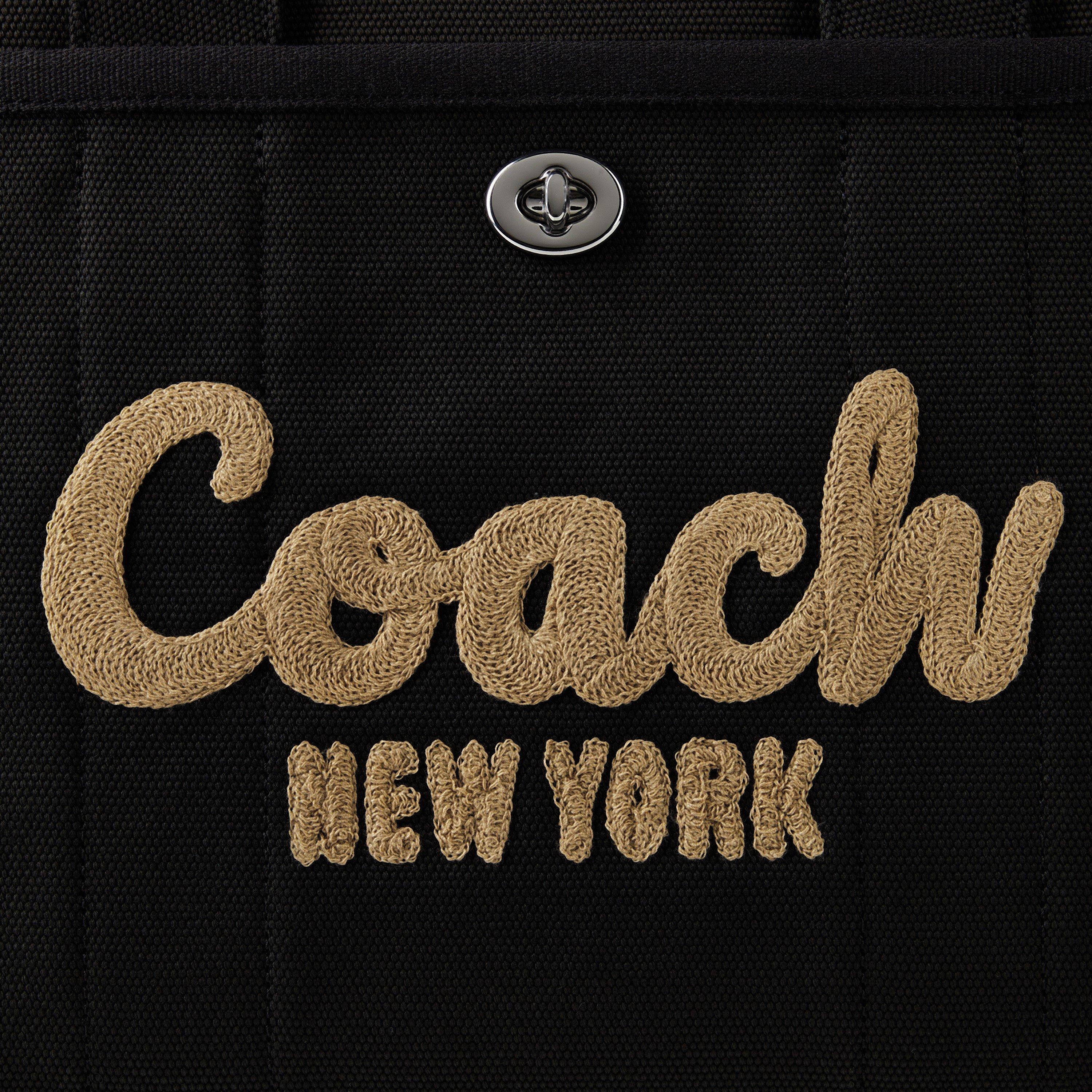Black - Coach - Women's Canvas Tote Bag - 4