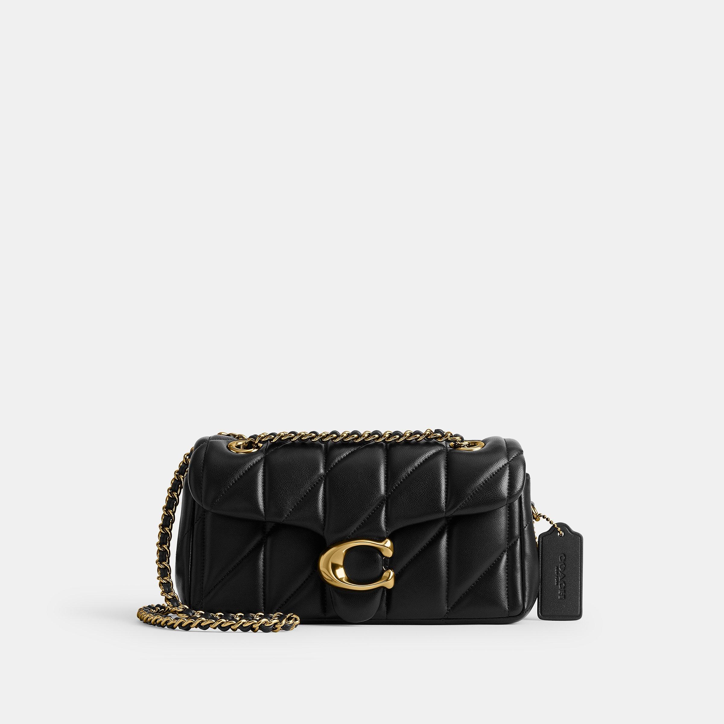 Coach Women's Quilted Tabby 20 Shoulder Bag - Black/Gold