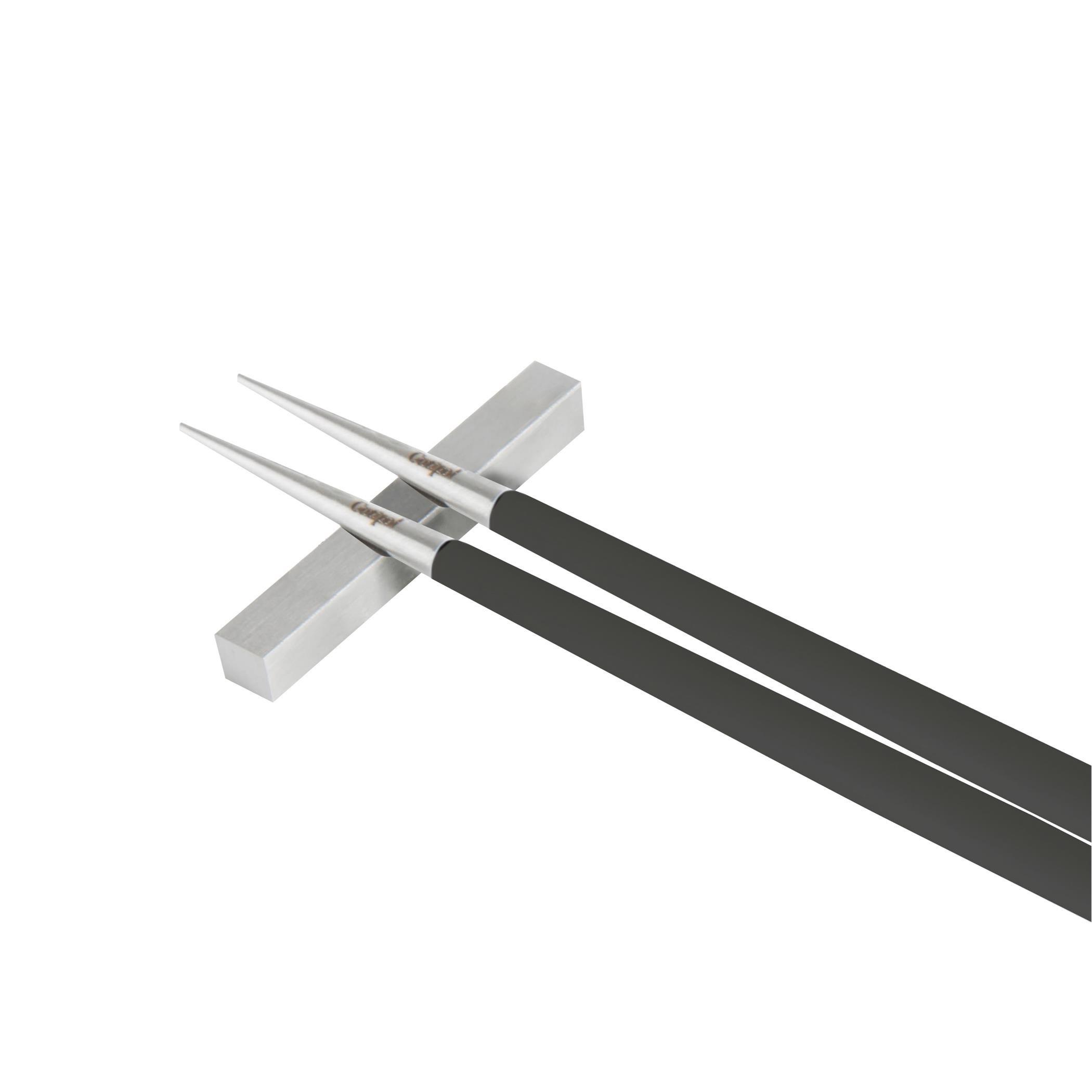 Silver/Black - Cutipol - Goa Chopstick Set - 5