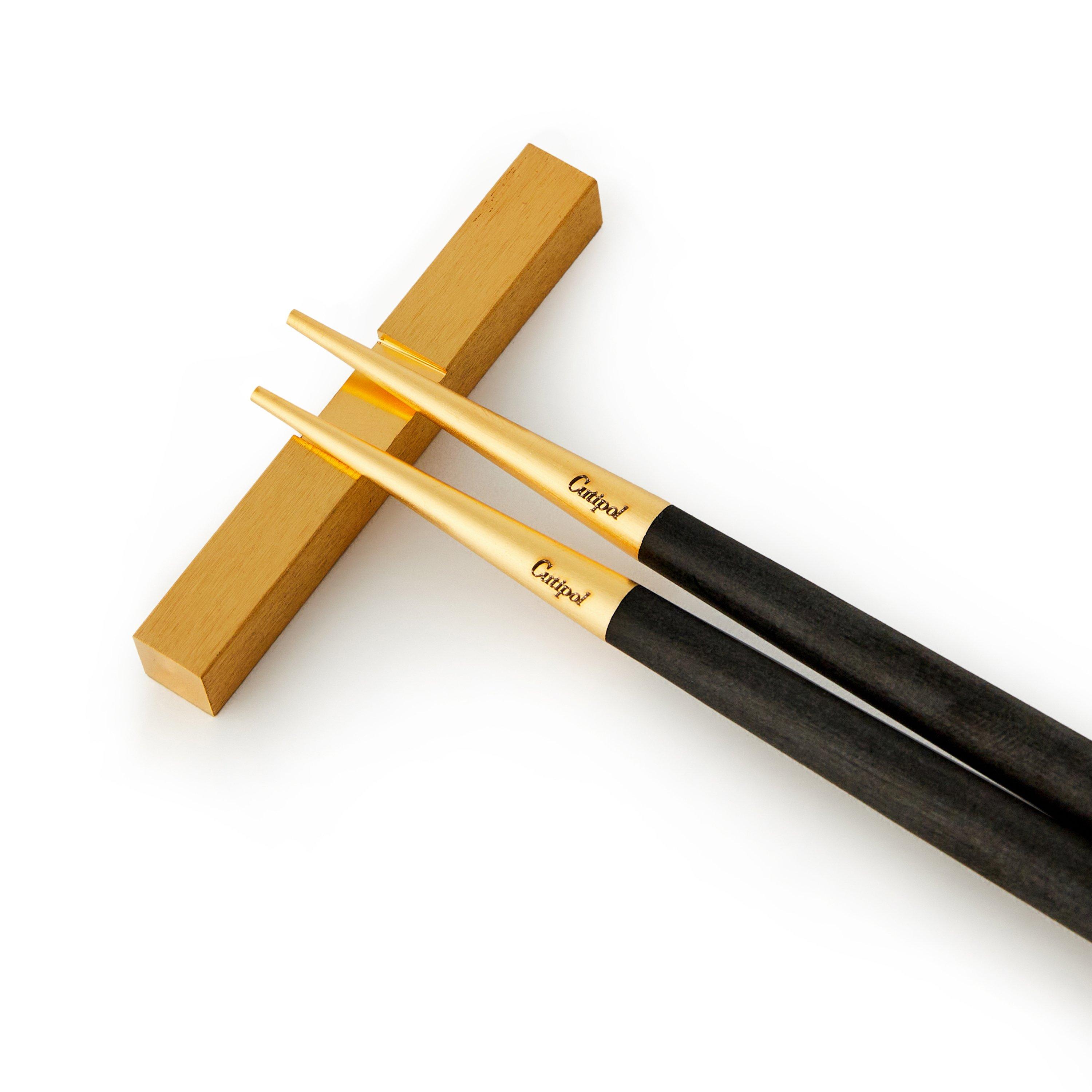 Gold/Black - Cutipol - Goa Chopstick Set - 2