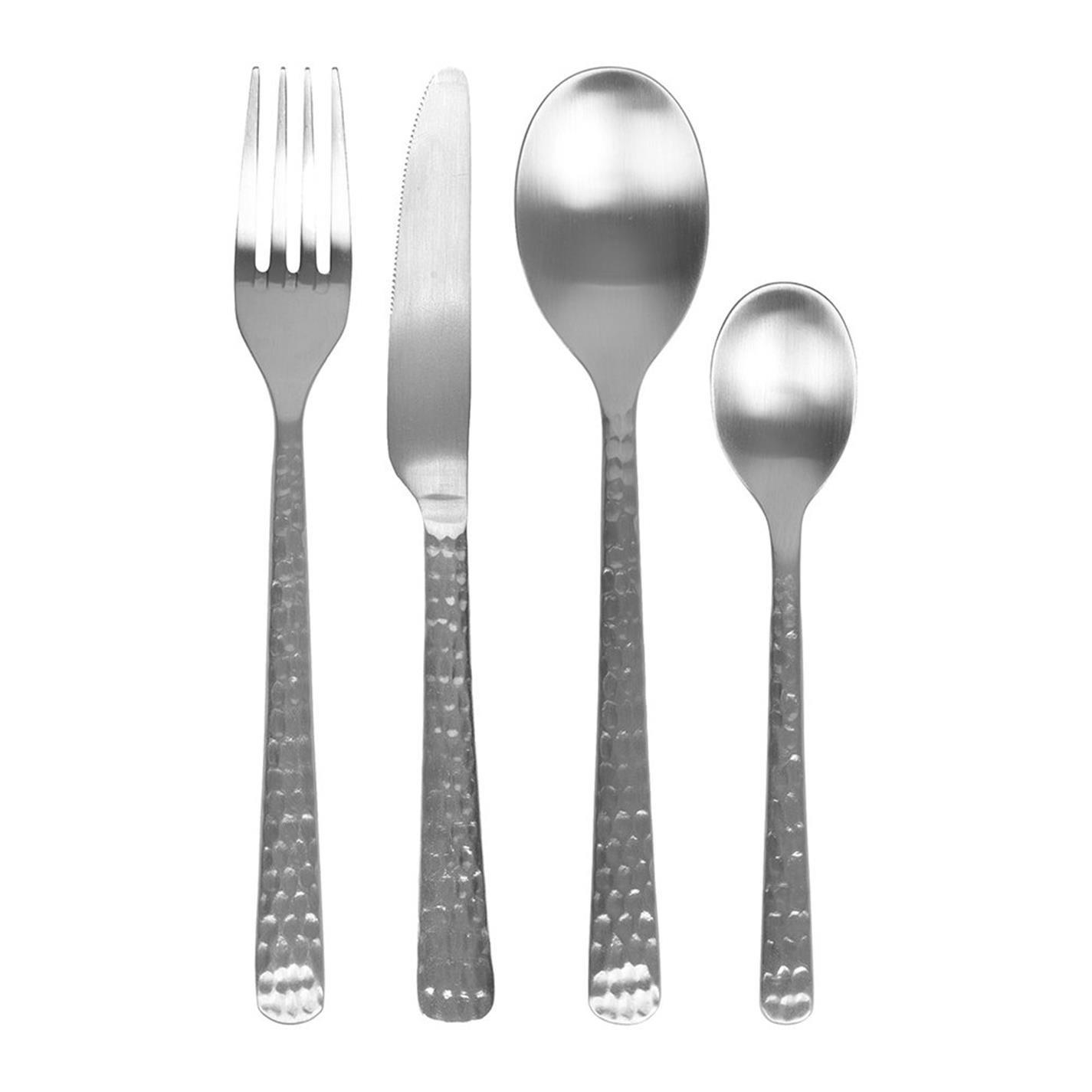 Broste Copenhagen BrosteCopenhagen Hune Cutlery Set - 16 Piece - Silver