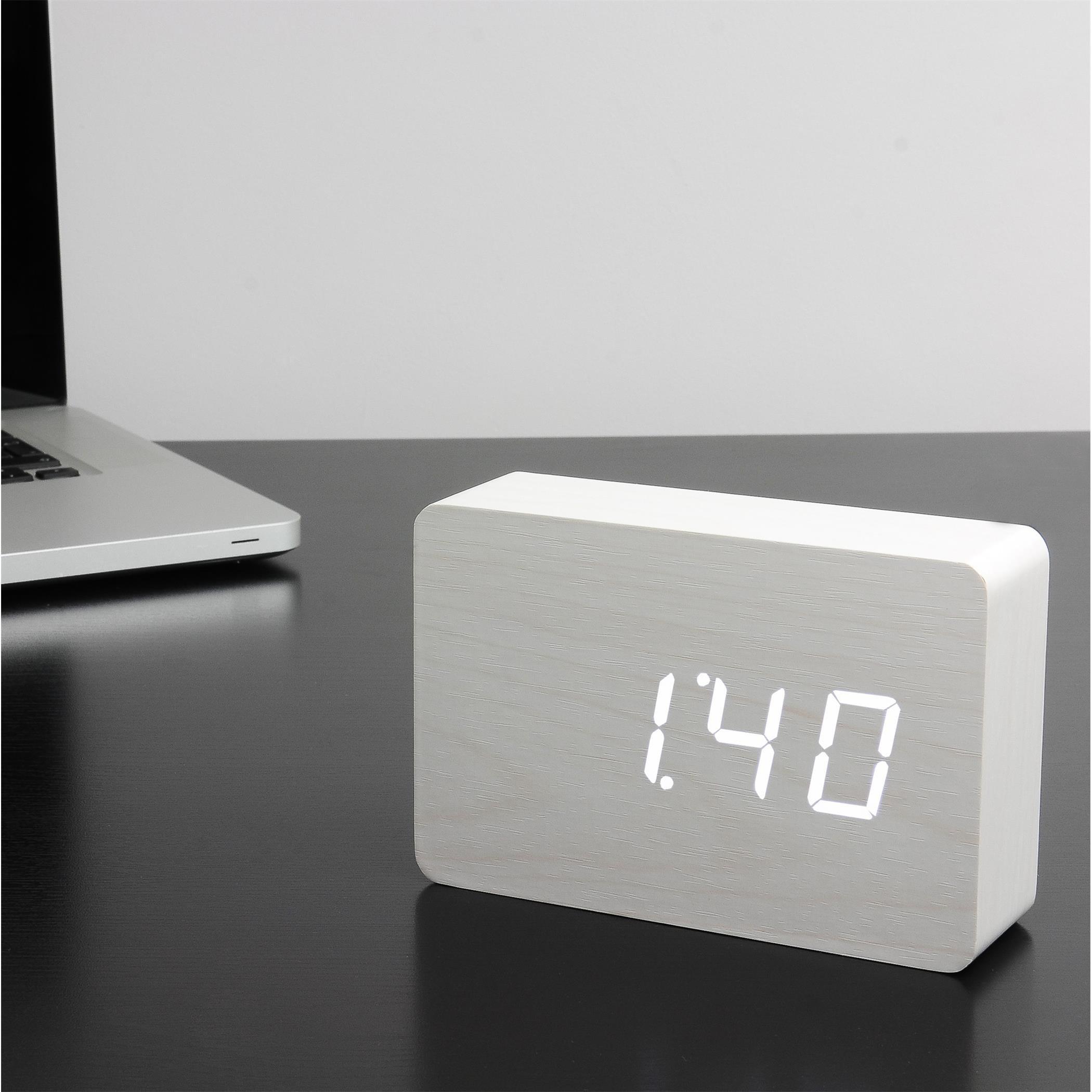 White - Gingko - Brick Click Clock - 4