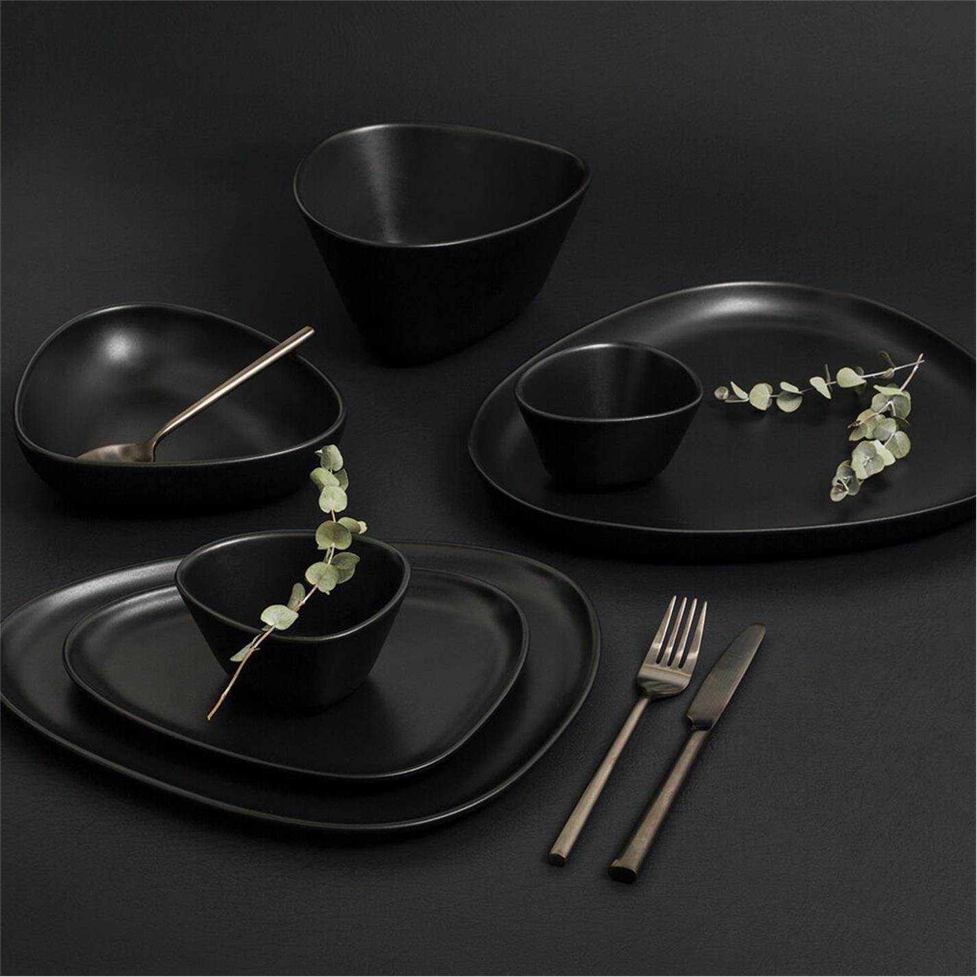 Black - LIND DNA - LINDDNA Curve Stoneware Snack Bowl - 4