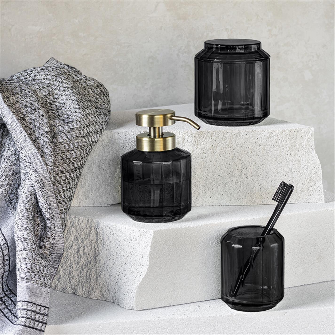 Black - Mette Ditmer Denmark - MetteDitmerDenmark Vision Glass Toothbrush Holder - 5