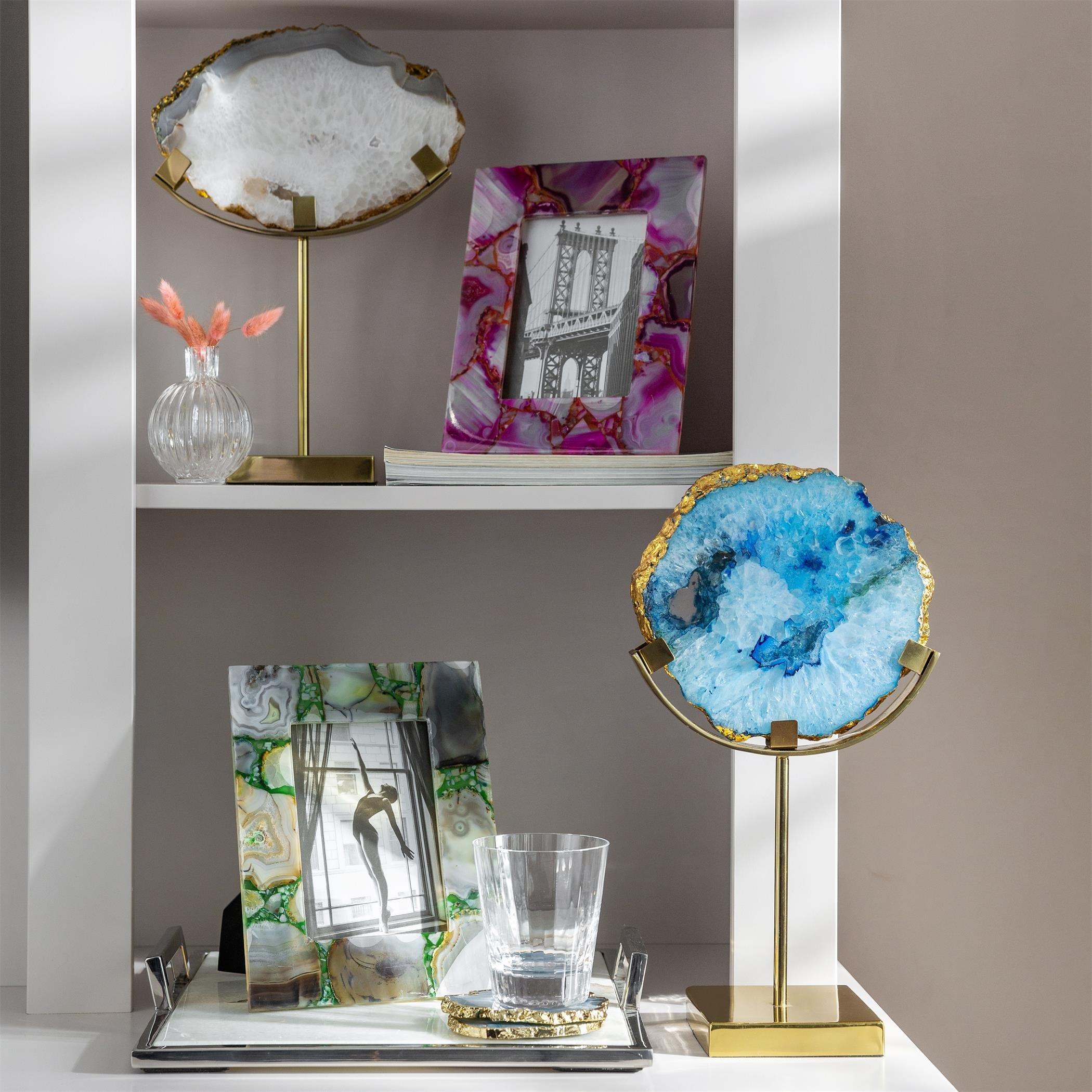 Blue - Luxe - Agate Slice Ornament - 2