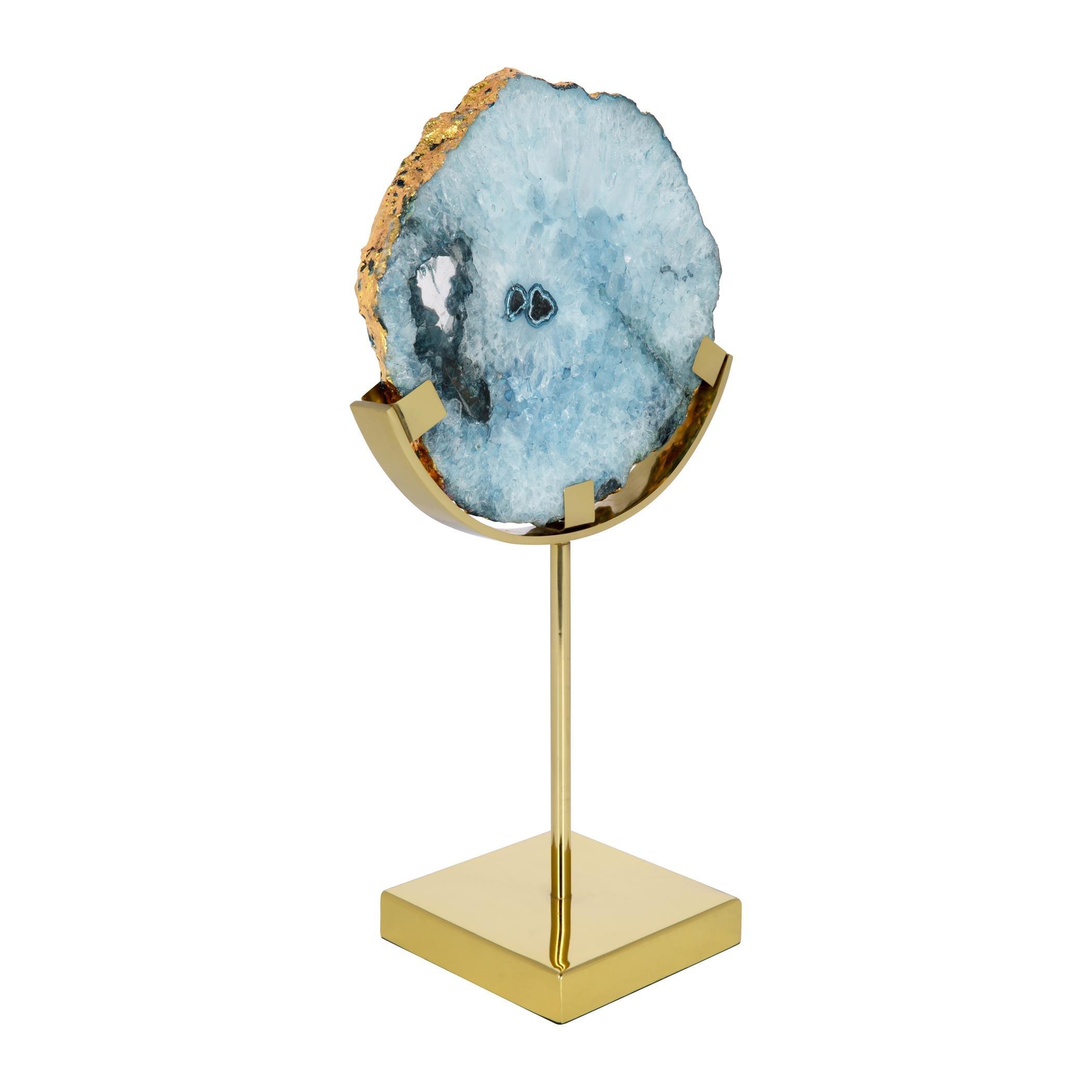 Blue - Luxe - Agate Slice Ornament - 3