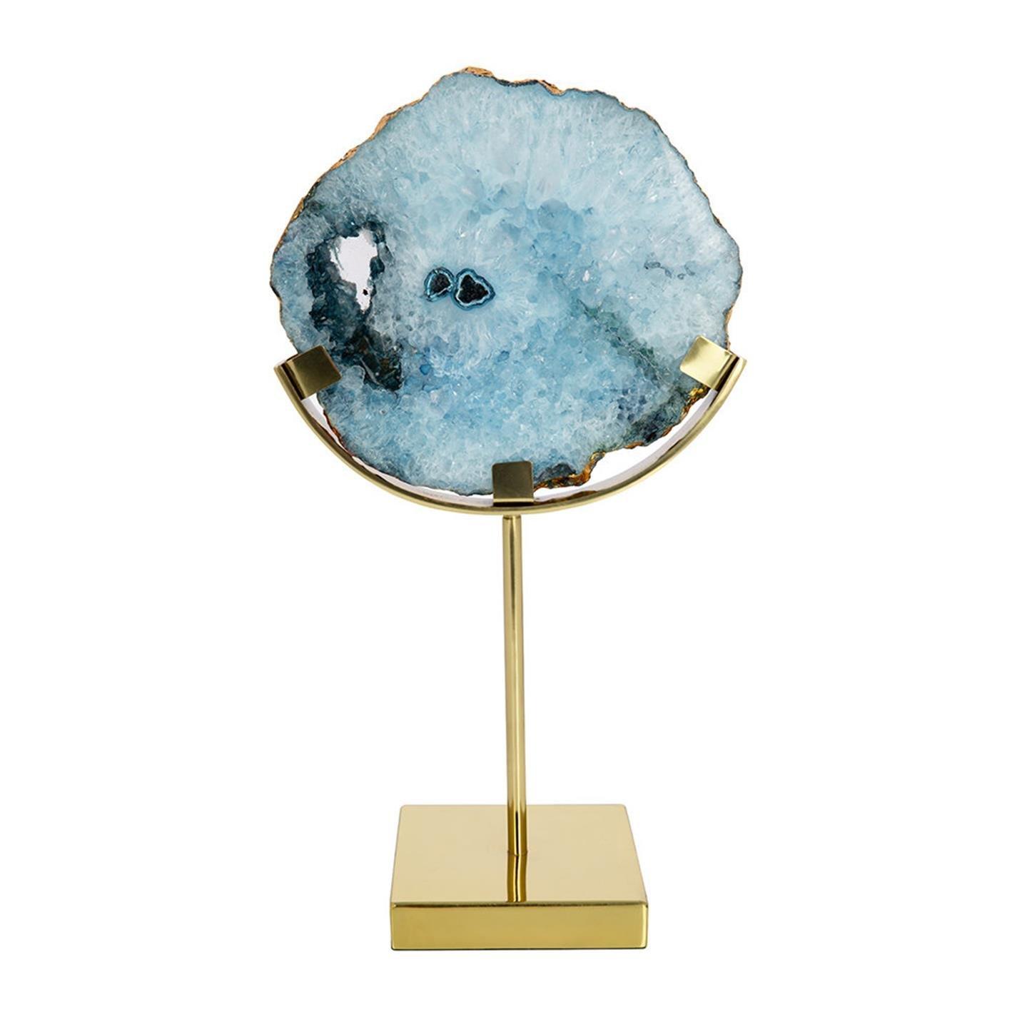 Blue - Luxe - Agate Slice Ornament - 6
