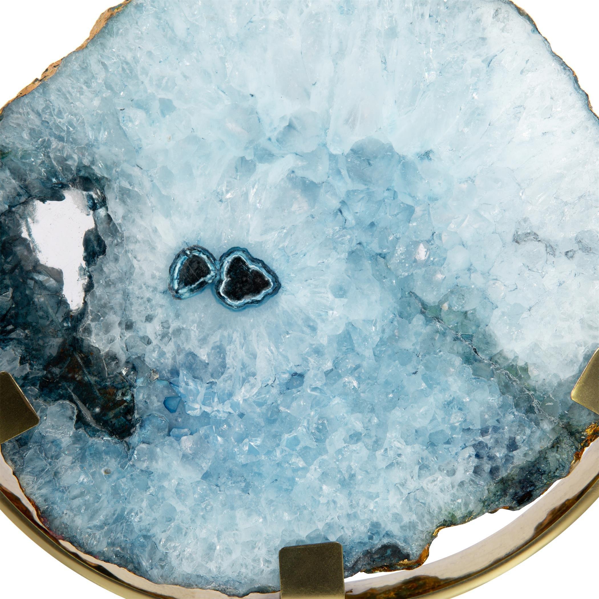 Blue - Luxe - Agate Slice Ornament - 7