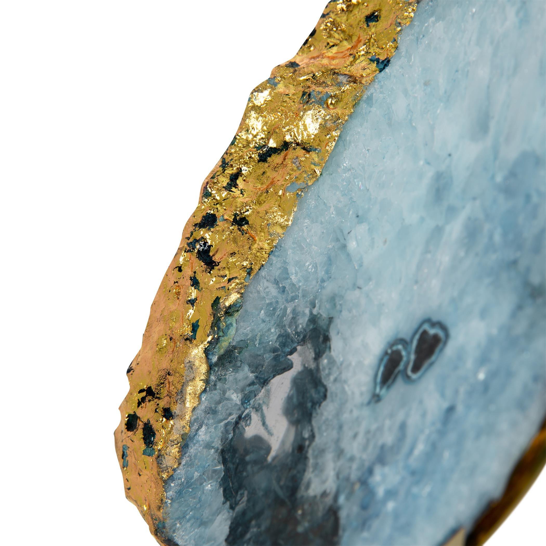 Blue - Luxe - Agate Slice Ornament - 8