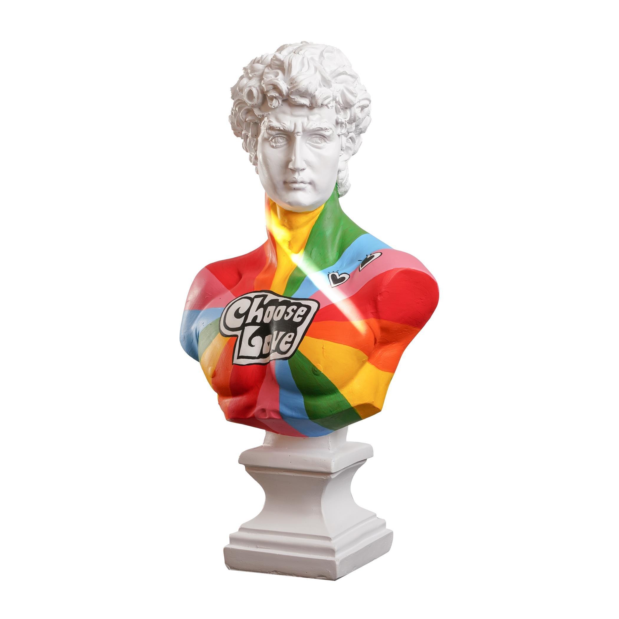 Multicoloured - ArtChi - Choose Love David Sculpture - 4
