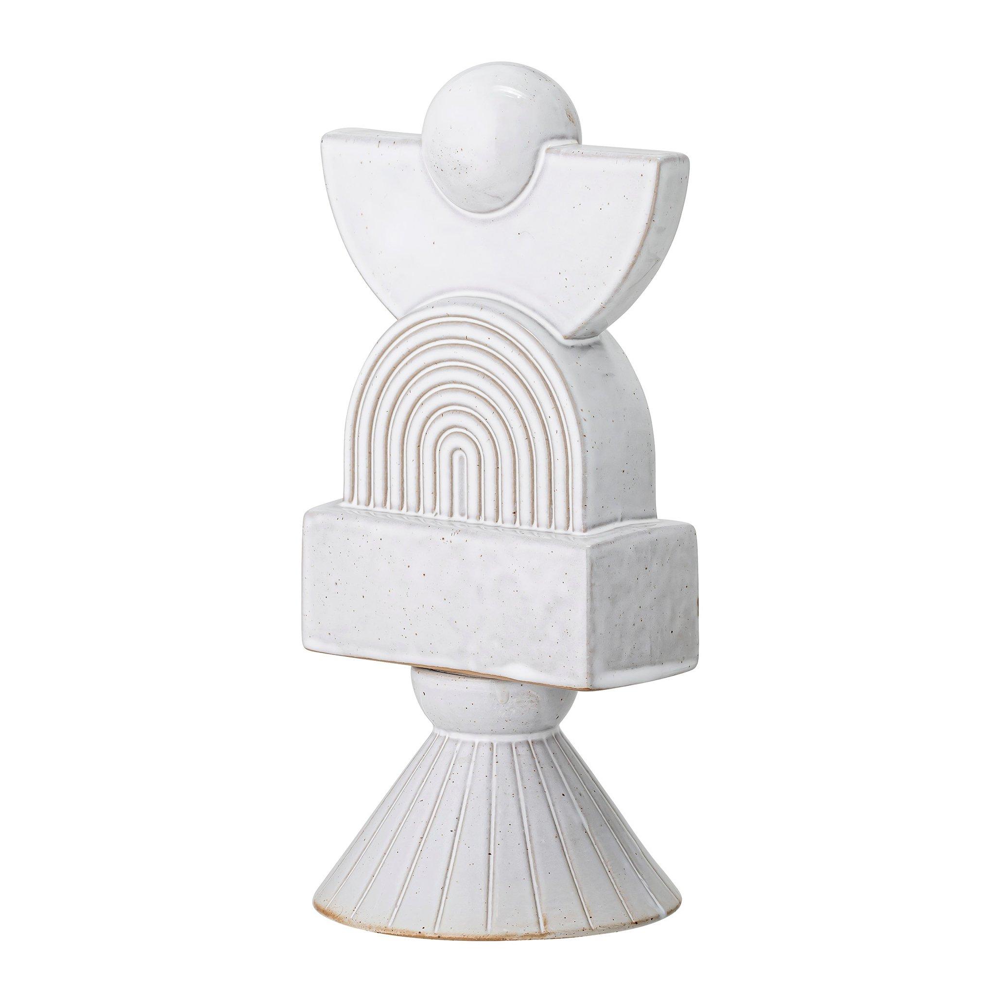 White - Bloomingville - Deco Stoneware Ornament - 3