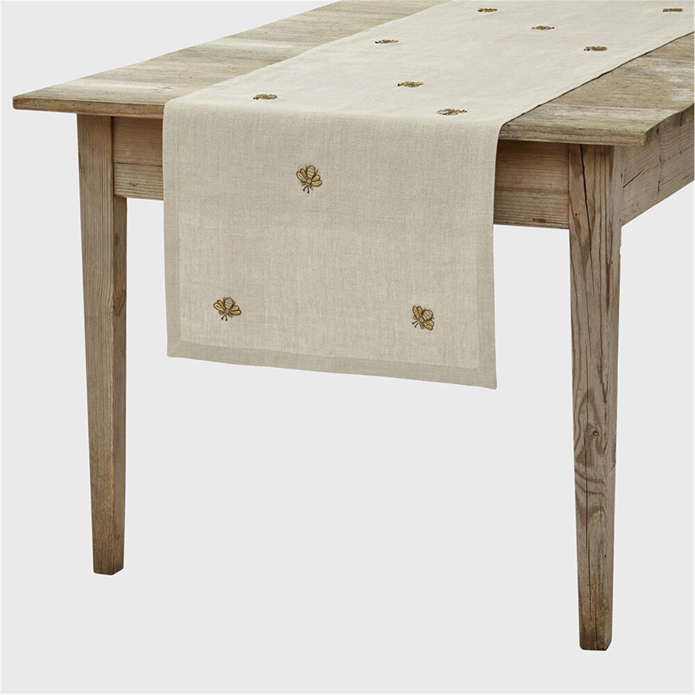 Gold - Joanna Buchanan - Embroidered Golden Bee Table Runner - 2