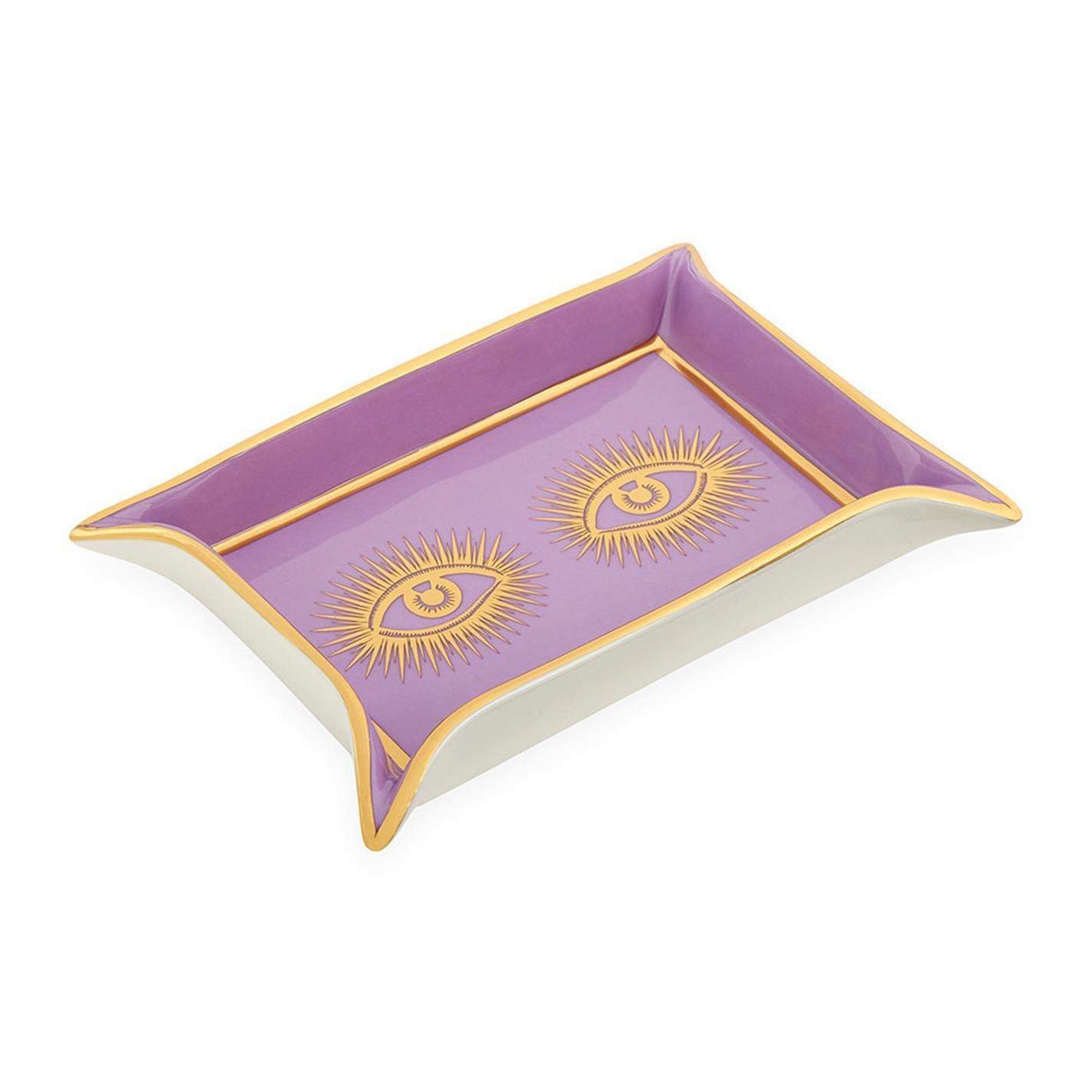 Purple/Gold - Jonathan Adler - JonathanAdler Eyes Valet Tray - Purple/Gold - 1