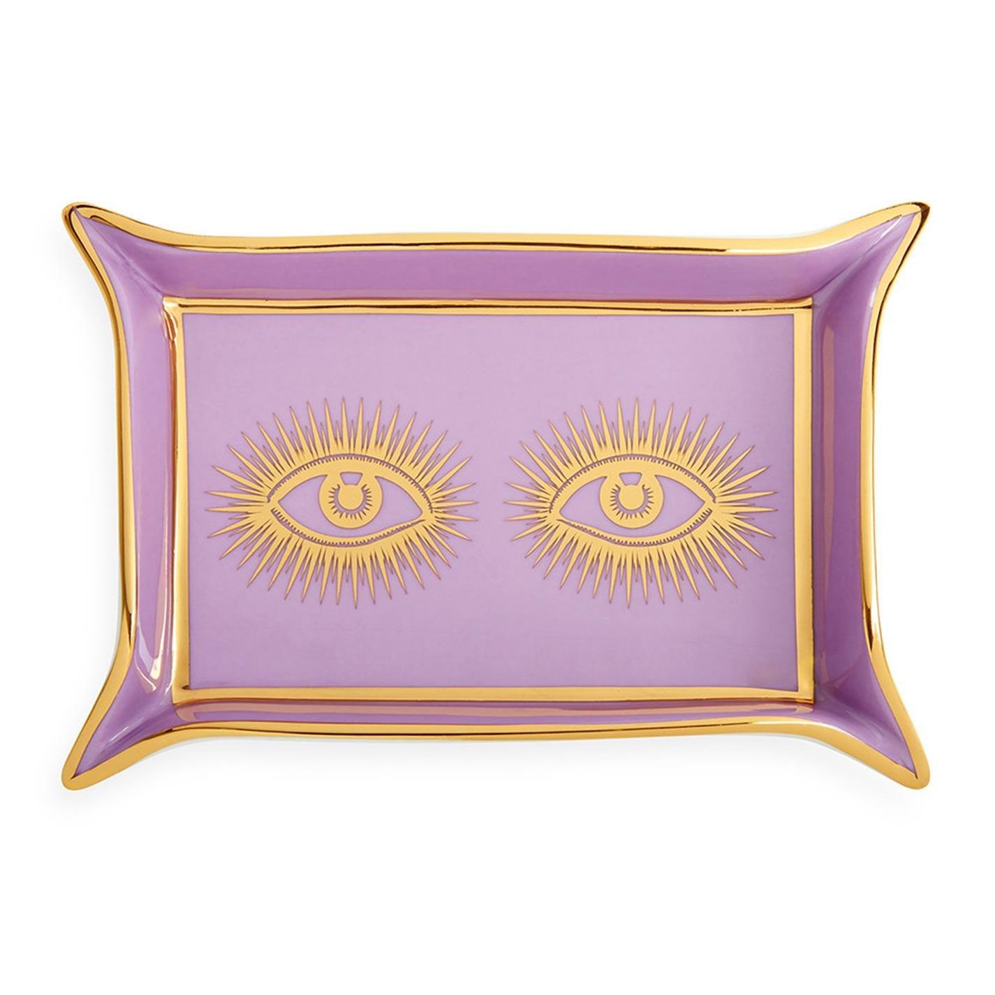 Purple/Gold - Jonathan Adler - JonathanAdler Eyes Valet Tray - Purple/Gold - 2