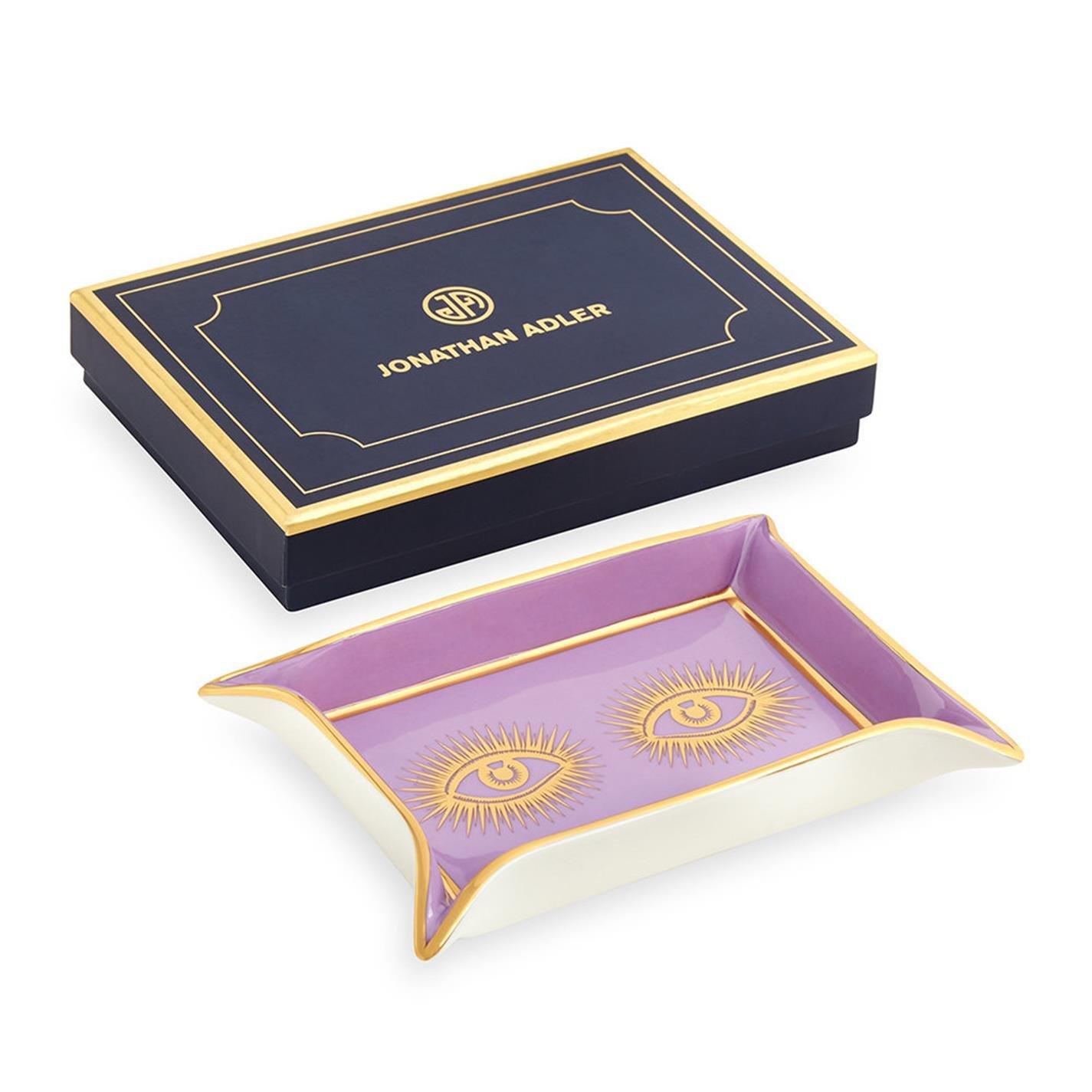 Purple/Gold - Jonathan Adler - JonathanAdler Eyes Valet Tray - Purple/Gold - 3