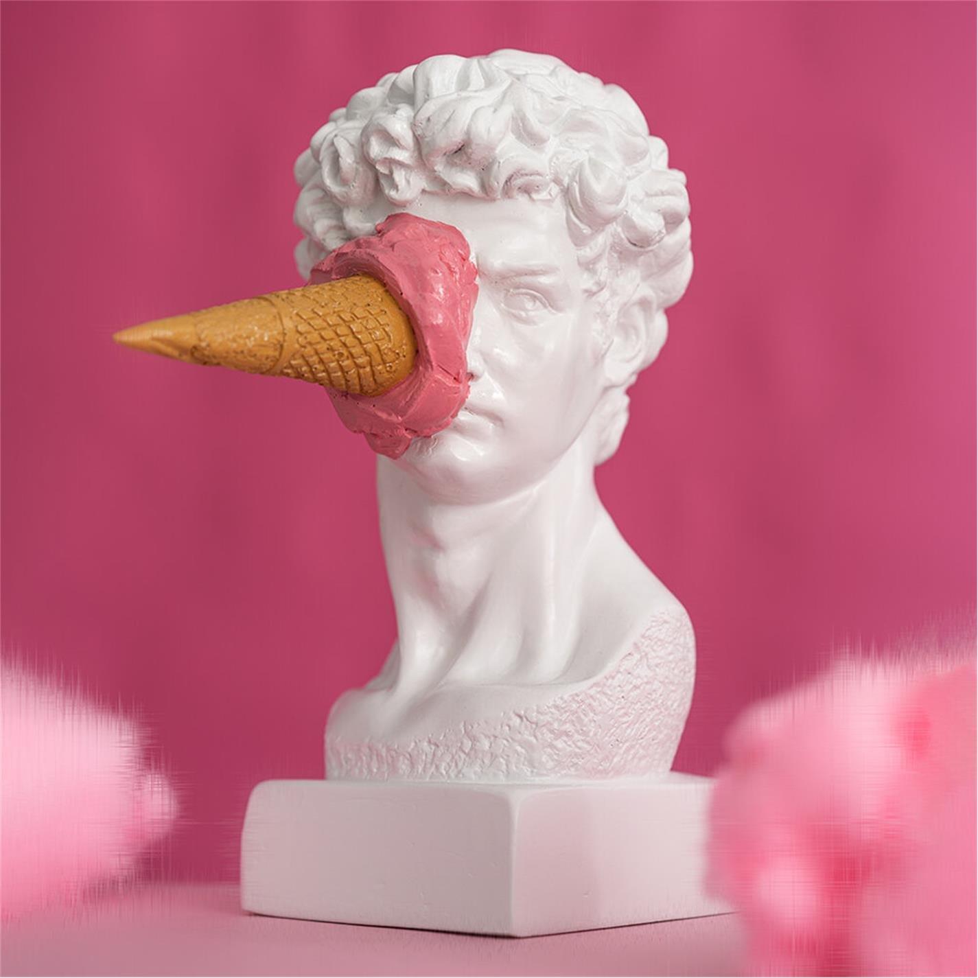 White - ArtChi - Gelato David Ice Cream Sculpture - 2