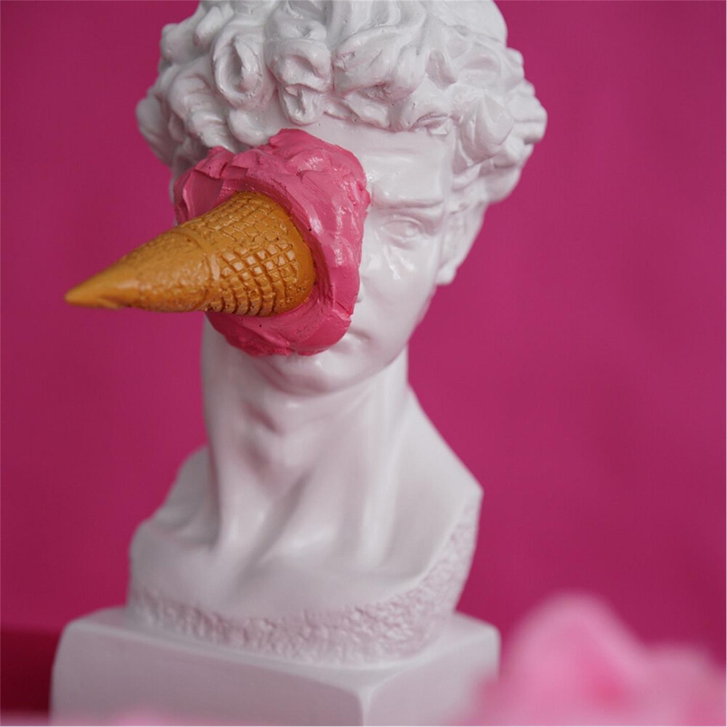 White - ArtChi - Gelato David Ice Cream Sculpture - 6