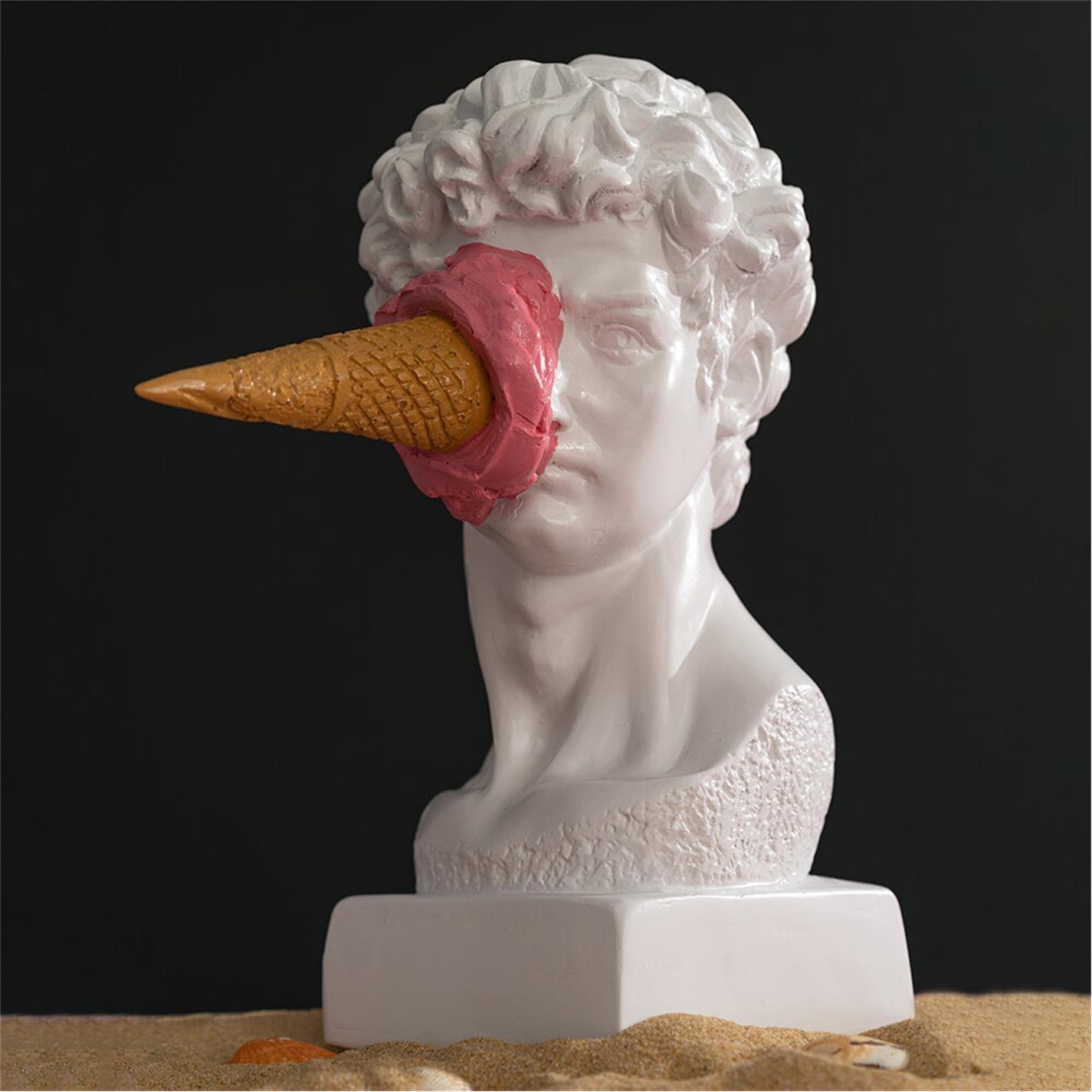 White - ArtChi - Gelato David Ice Cream Sculpture - 8