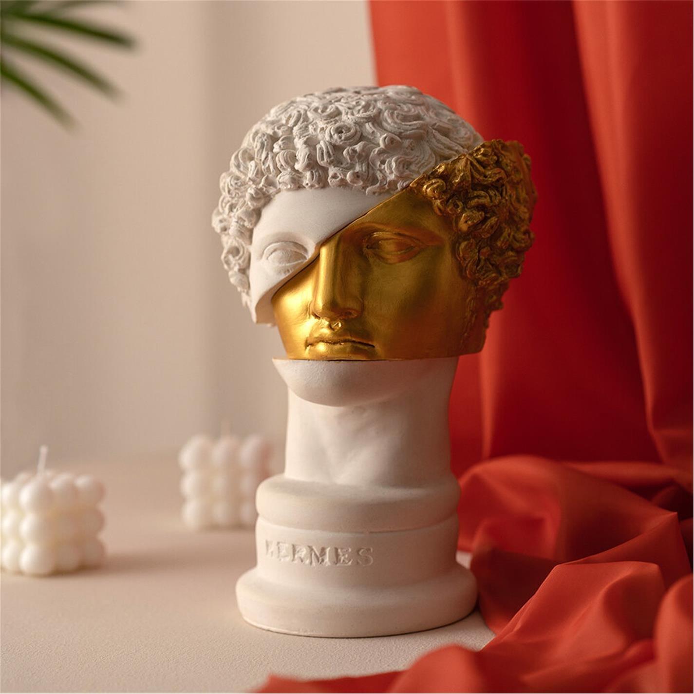 White/Gold - ArtChi - Golden Boy Hermes Sculpture - 2