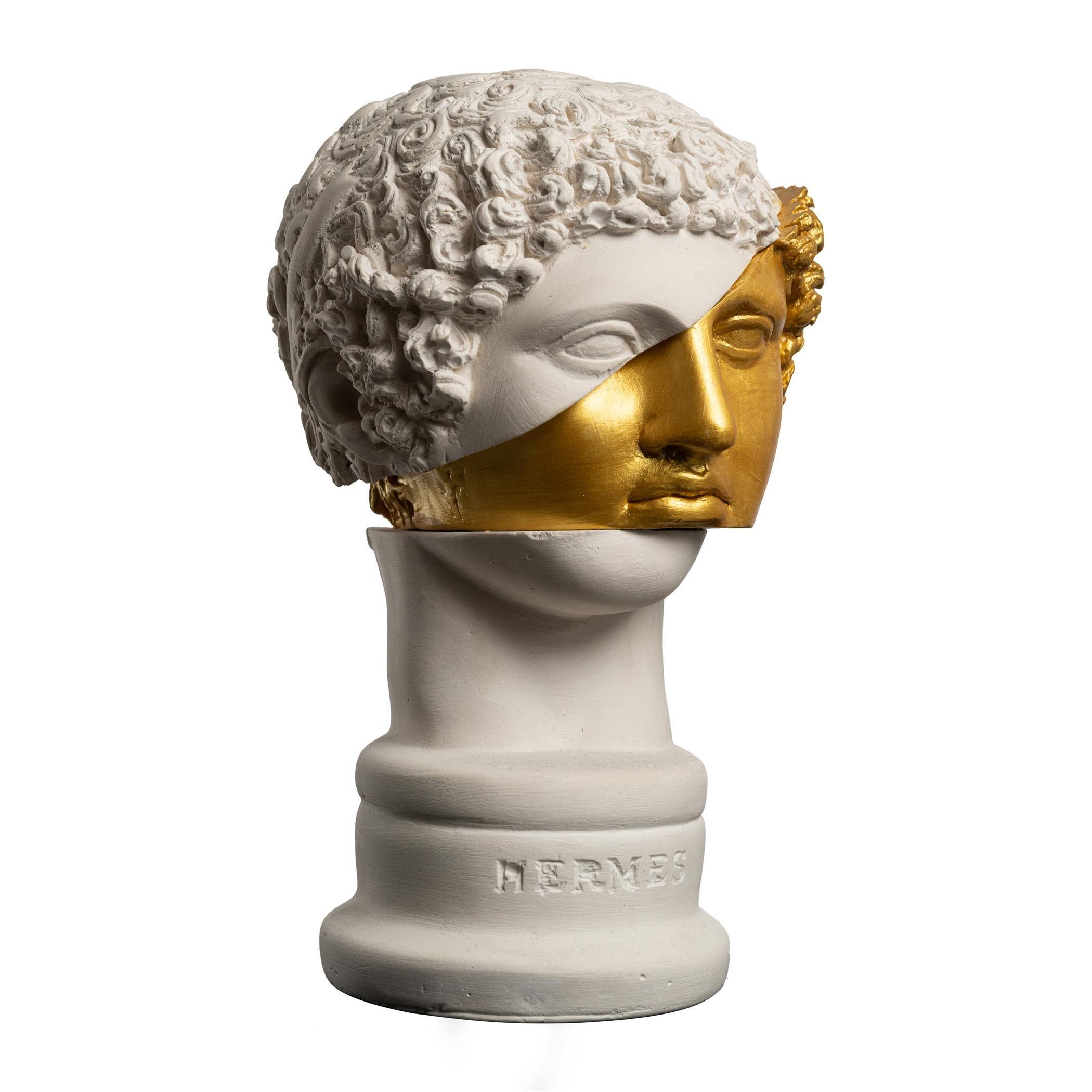 White/Gold - ArtChi - Golden Boy Hermes Sculpture - 5