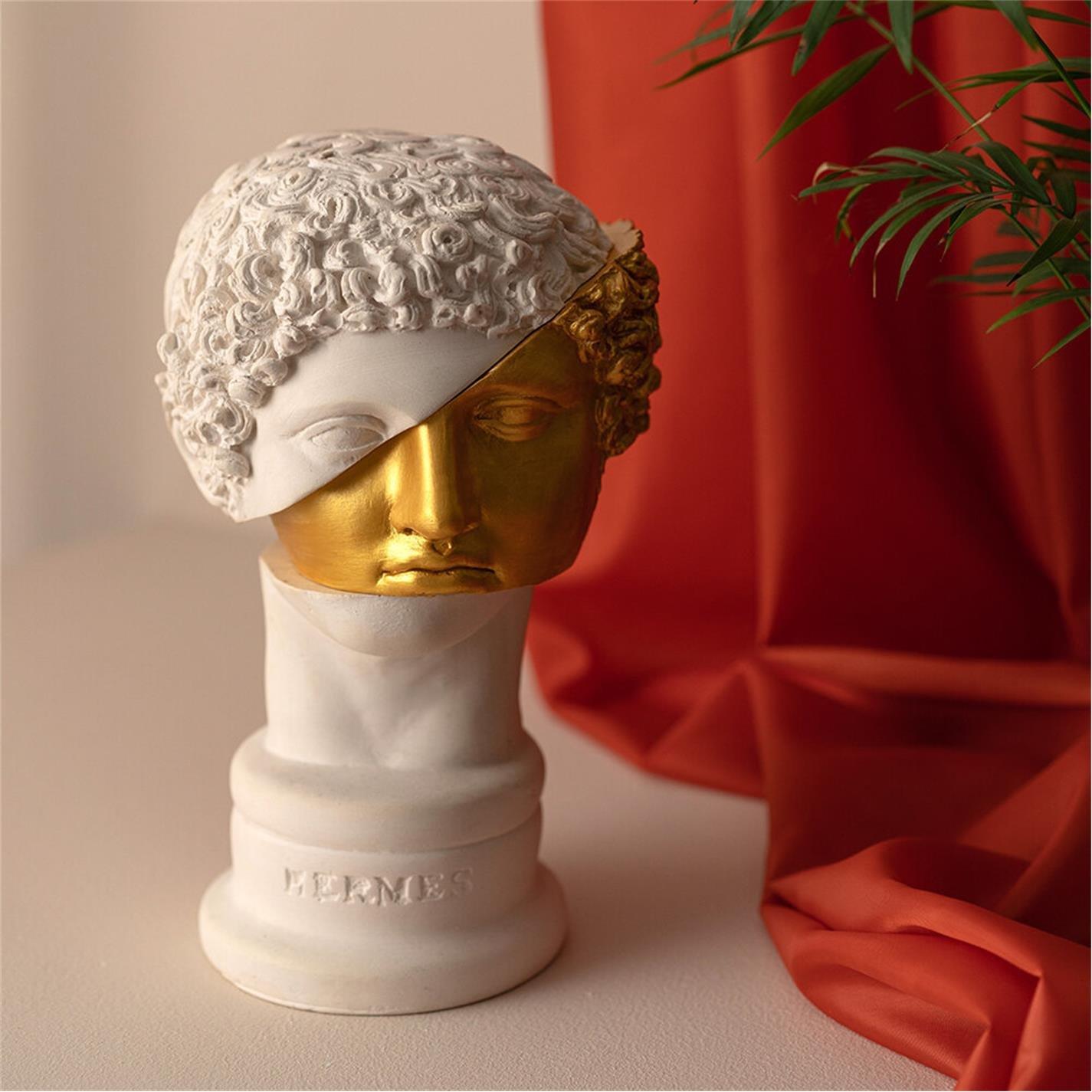 White/Gold - ArtChi - Golden Boy Hermes Sculpture - 7