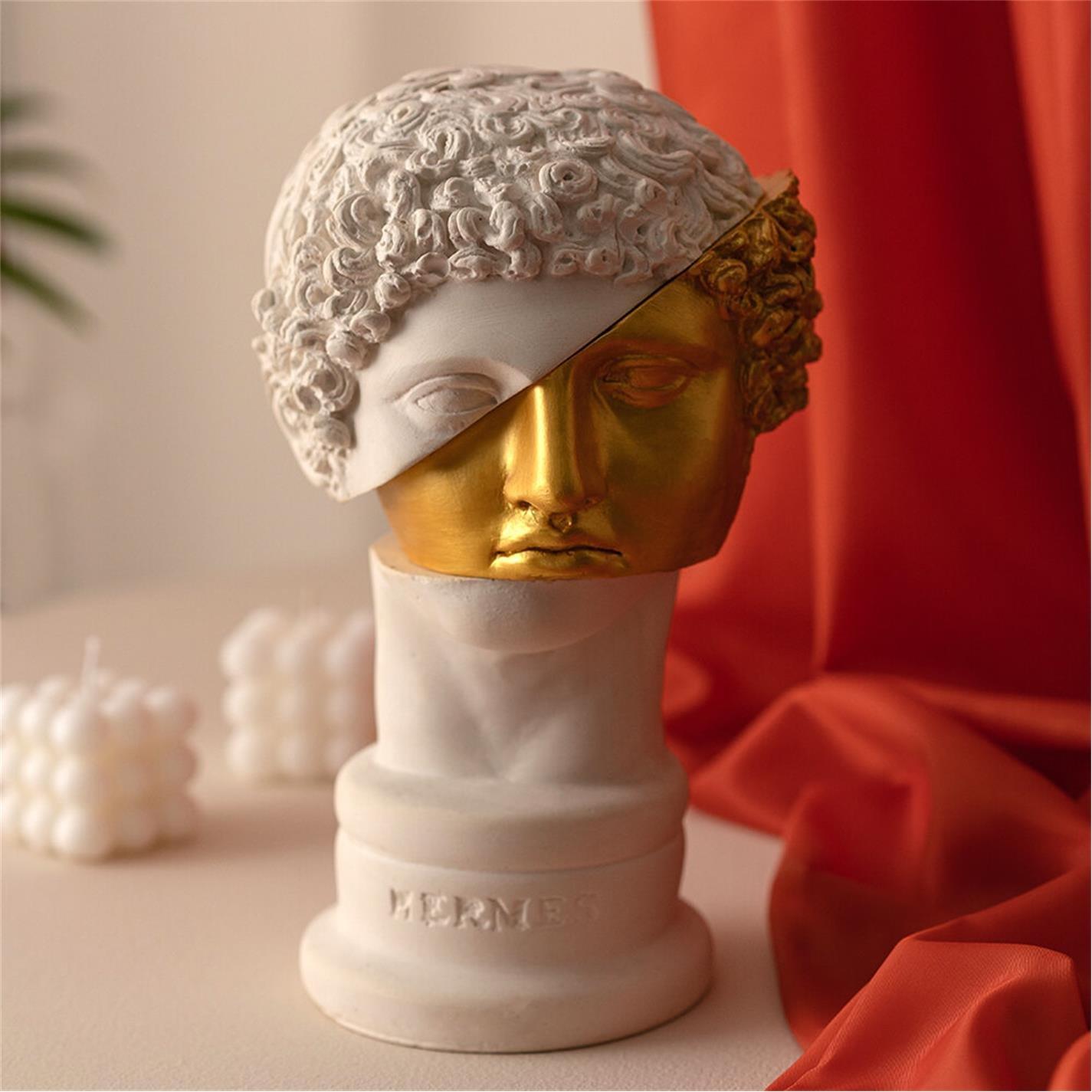 White/Gold - ArtChi - Golden Boy Hermes Sculpture - 8