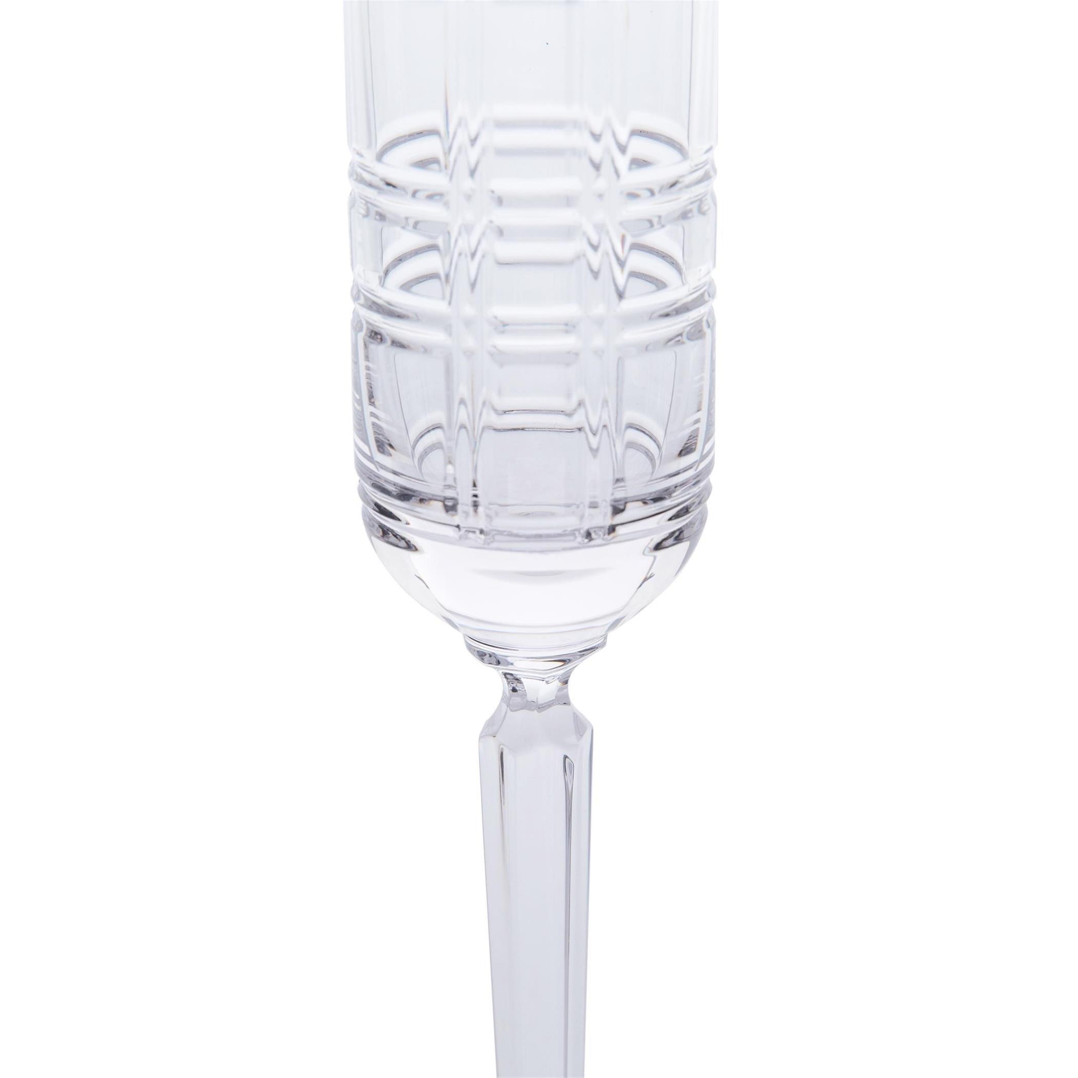 Clear - Ralph Lauren Home - Hudson Plaid Champagne Glass - 3