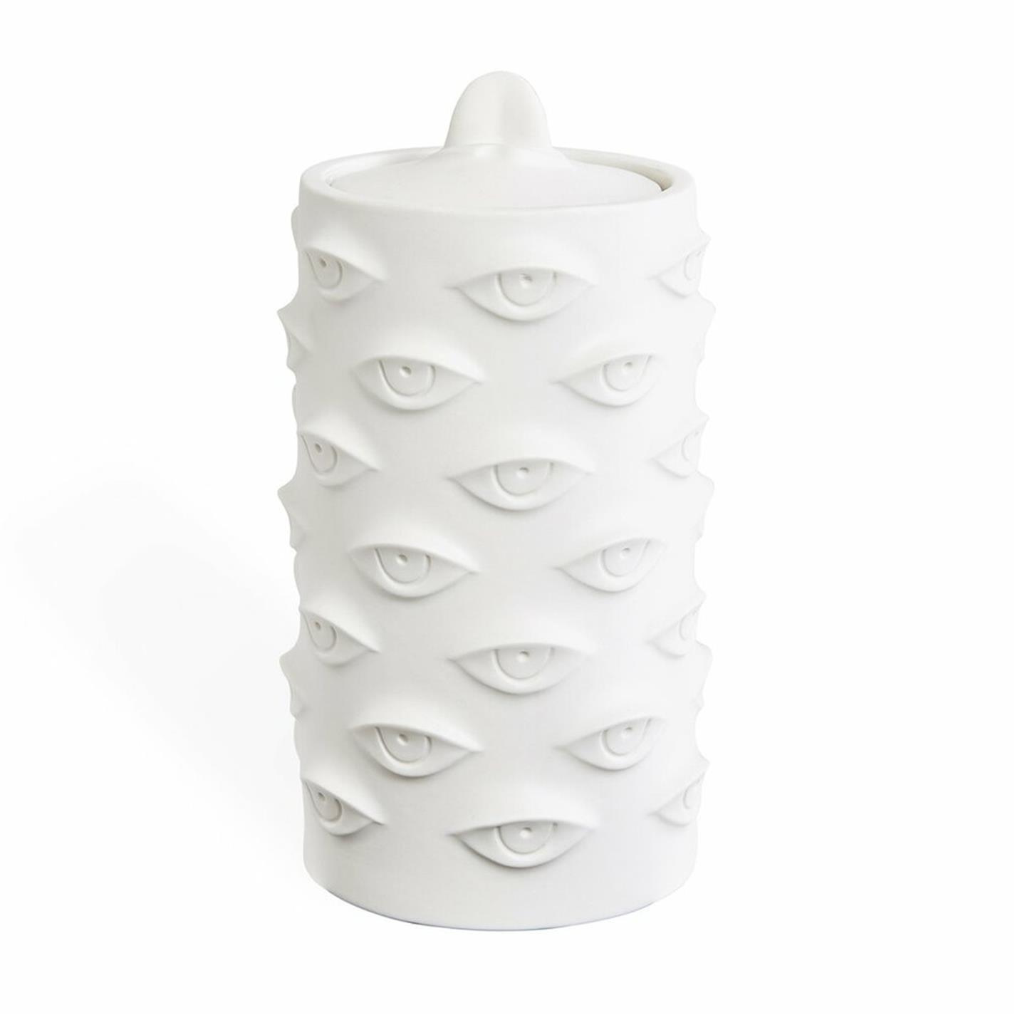 White - Jonathan Adler - Muse Eyes Cookie Jar - 1