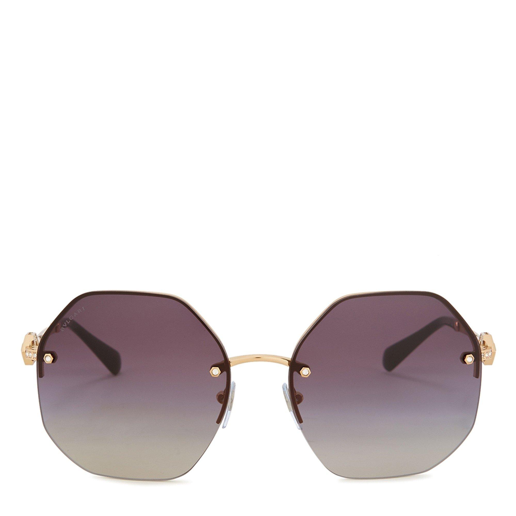 GREY AND OTHER - Bvlgari - Bvlgari Pink Gold 0bv6122b Octagonal Sunglasses - 2