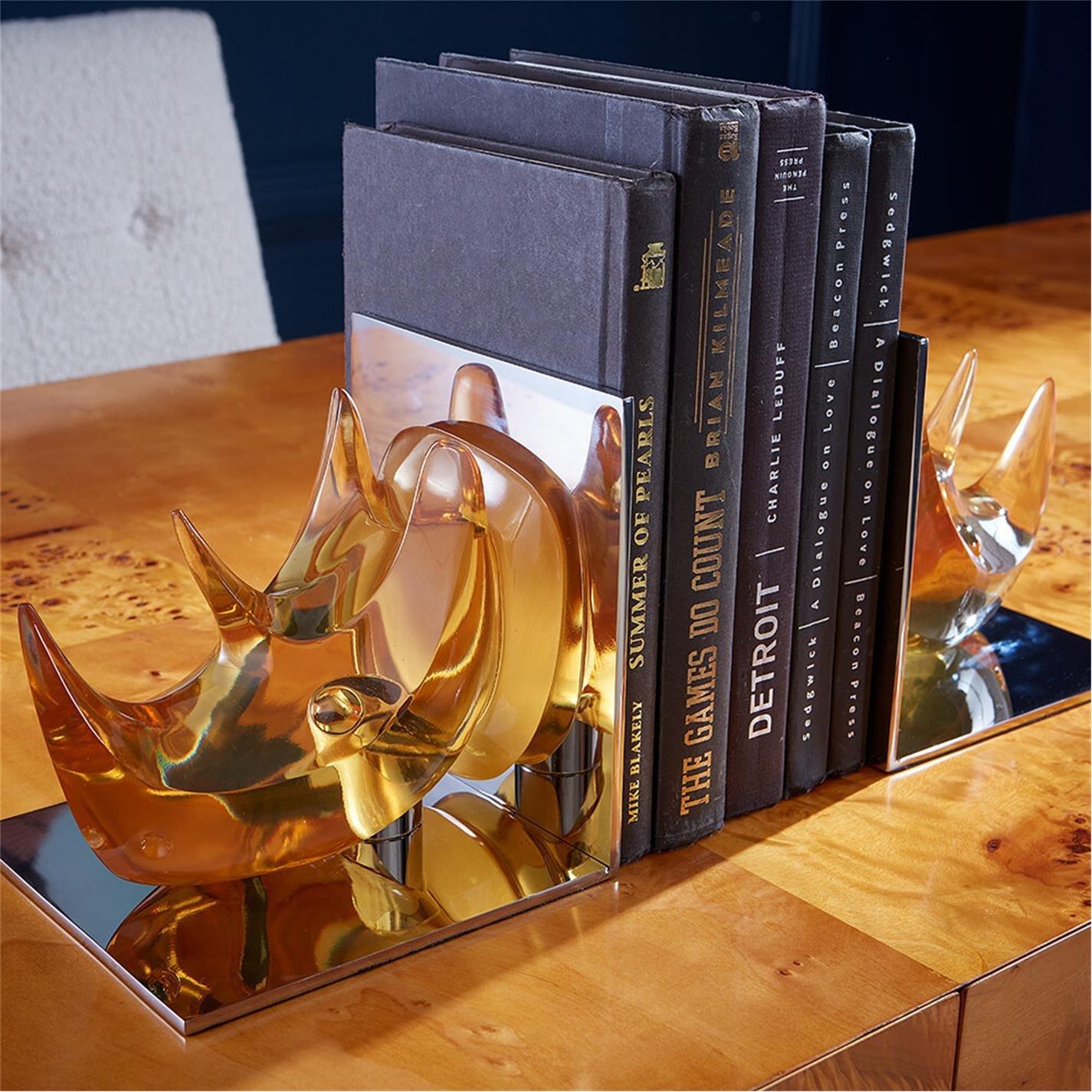 Yellow - Jonathan Adler - Rhino Bookend Set - 2