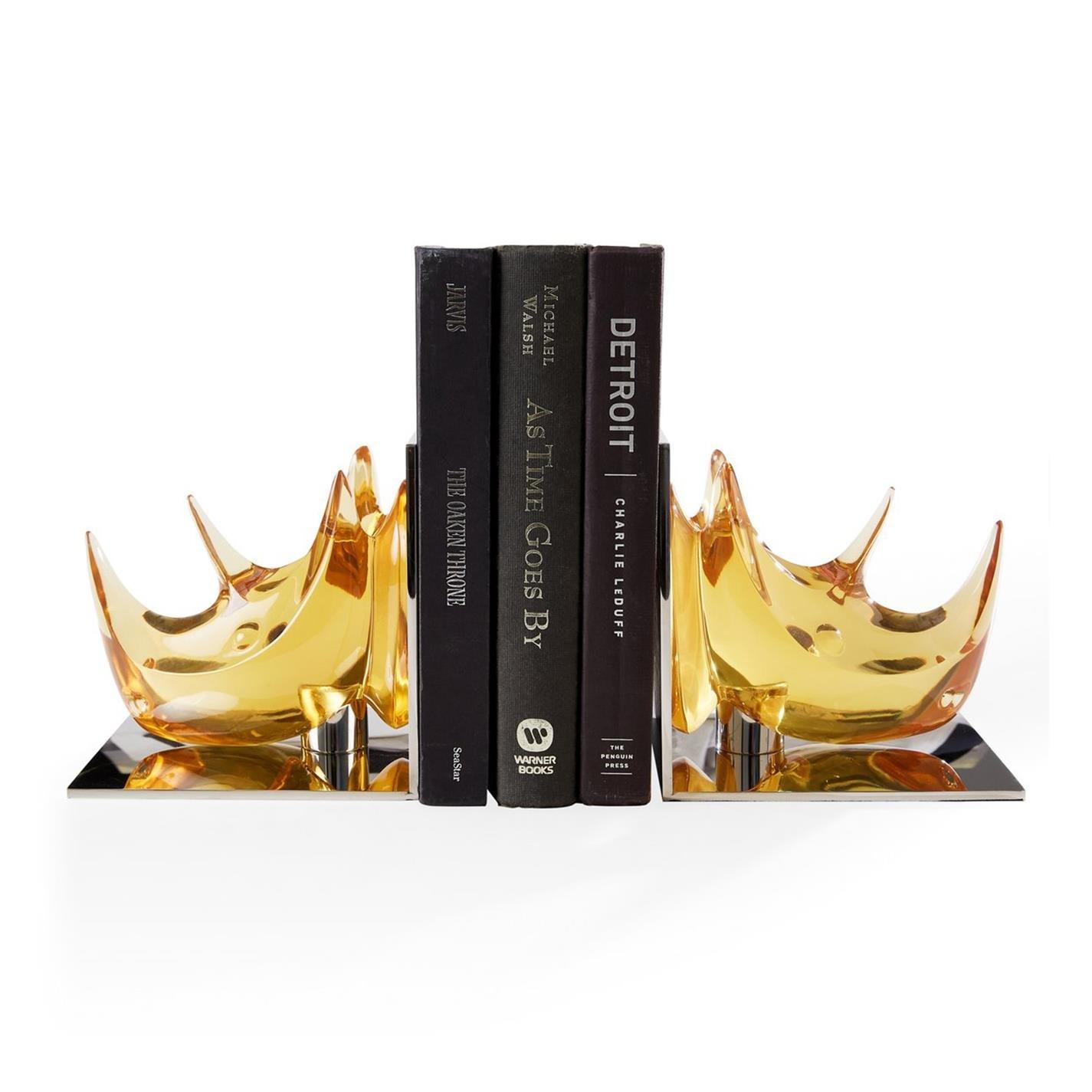 Yellow - Jonathan Adler - Rhino Bookend Set - 3